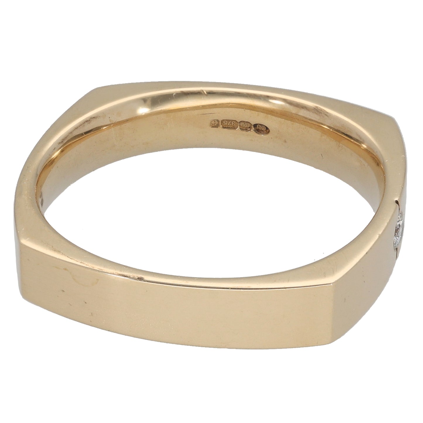 9ct Gold 0.05ct Diamond Solitaire Ring Size V