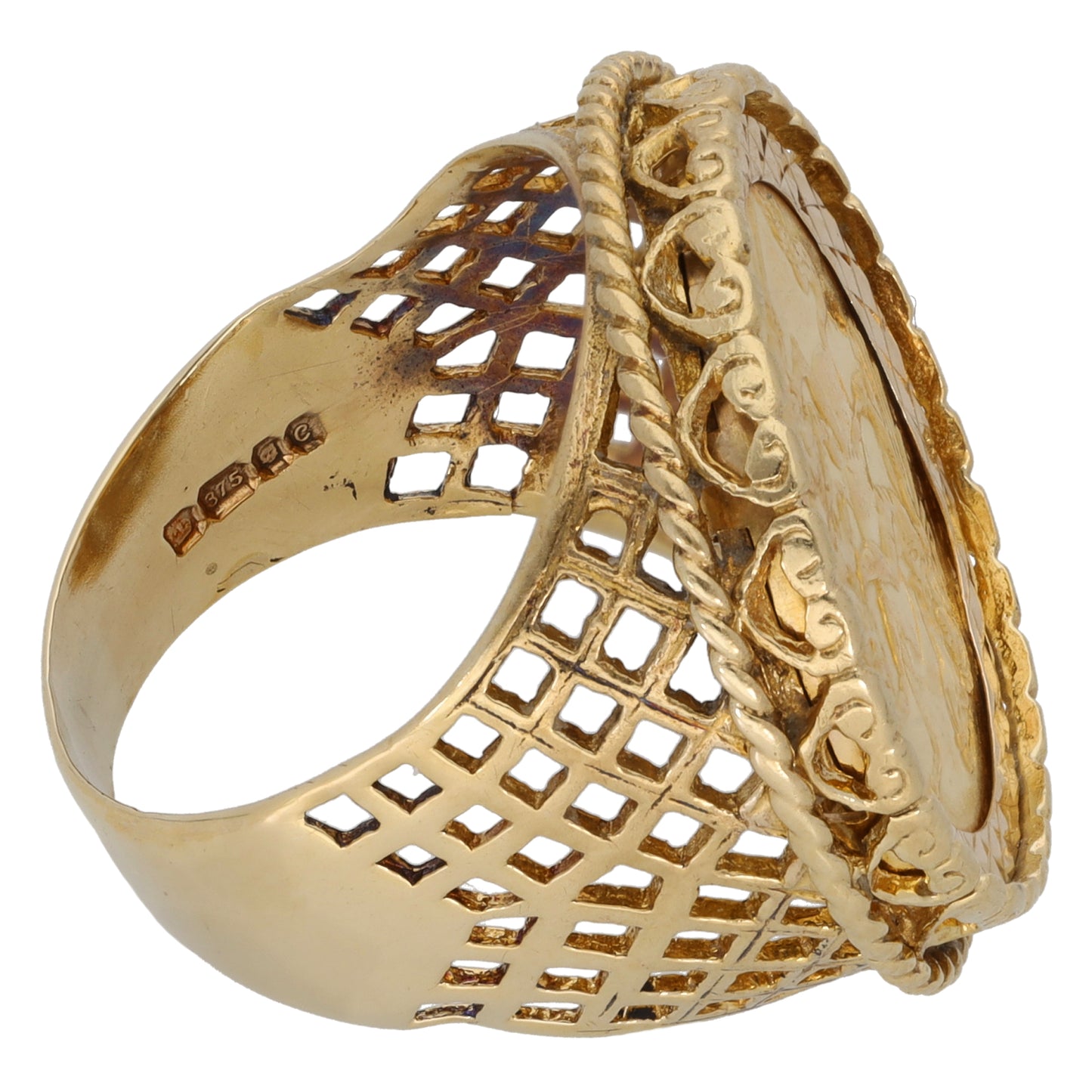 9ct Gold Coin Ring Size N