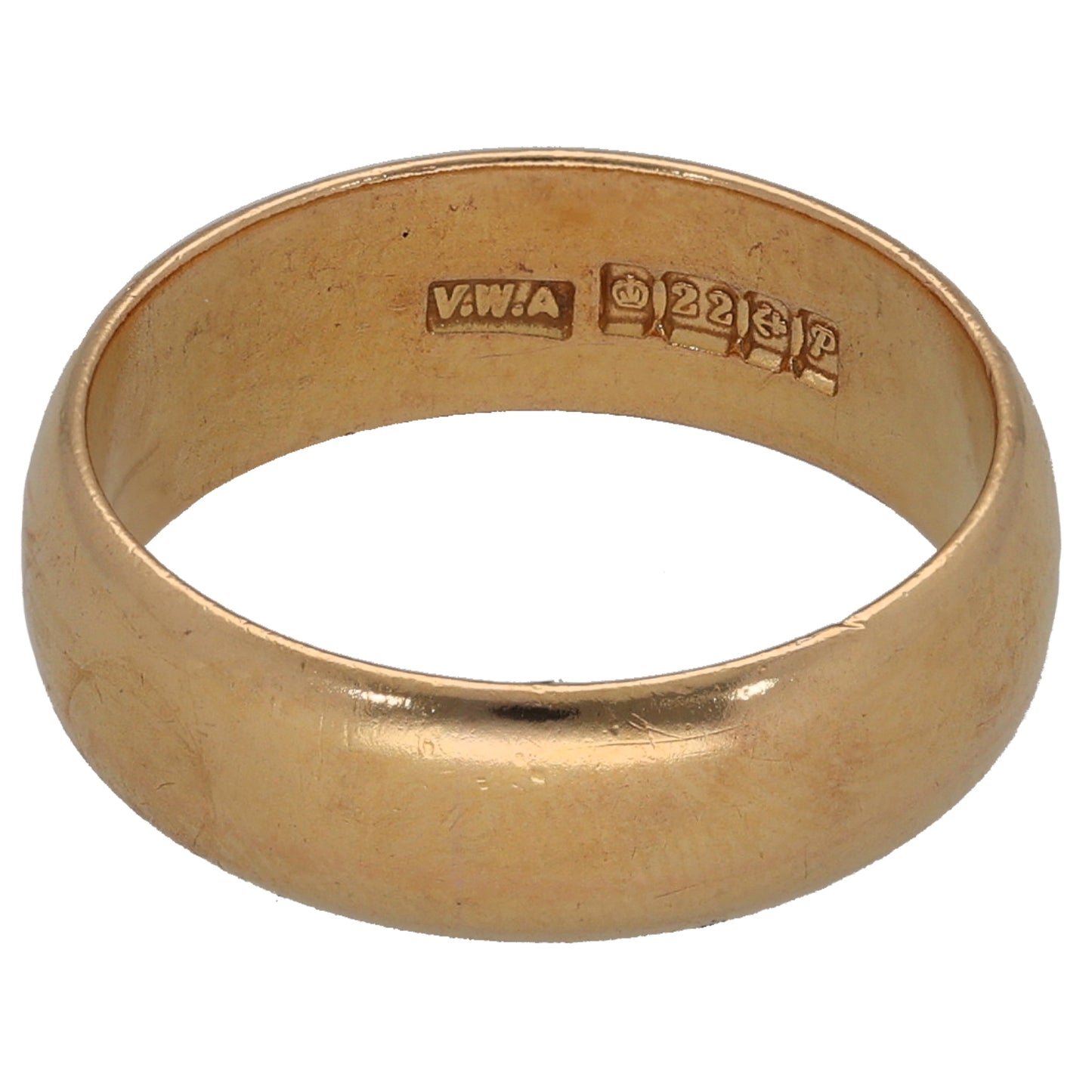 22ct Gold Plain Wedding Ring Size M
