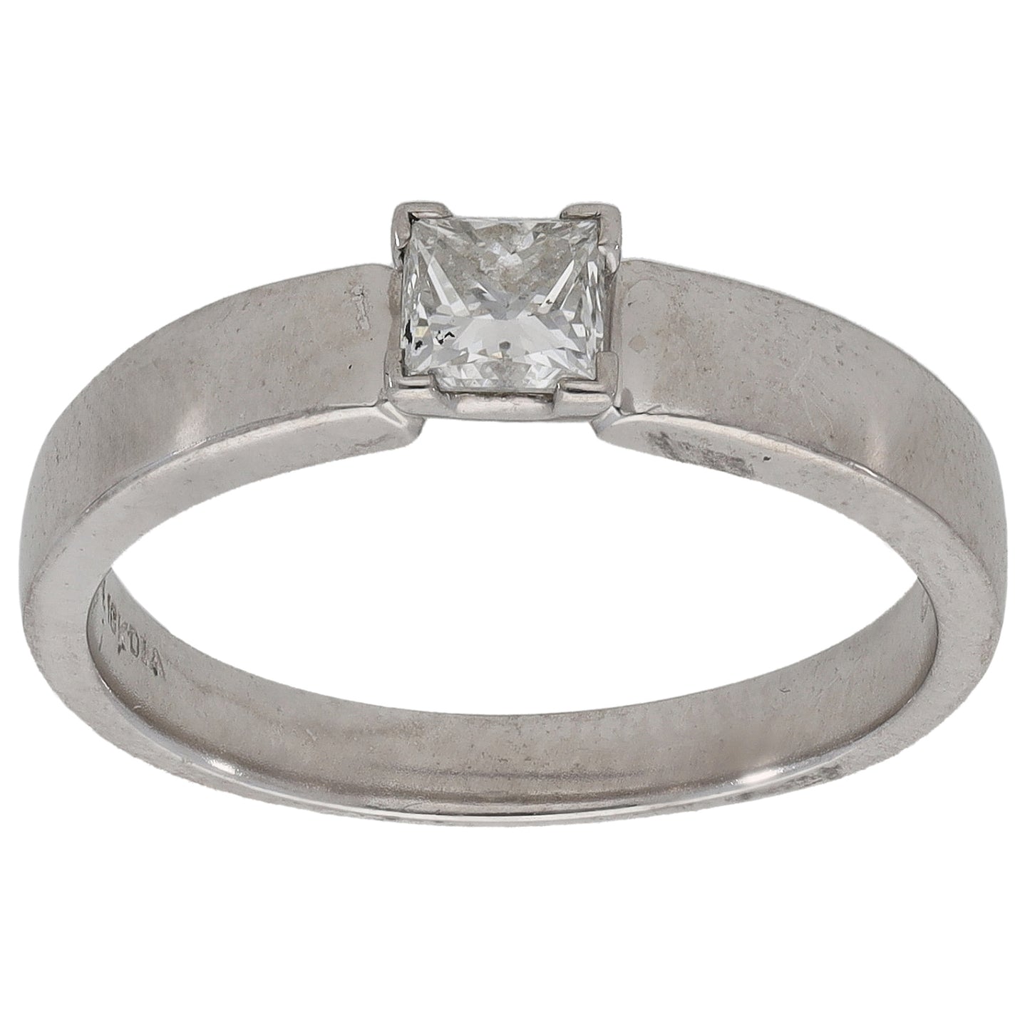 18ct White Gold 0.33ct Diamond Solitaire Ring Size K