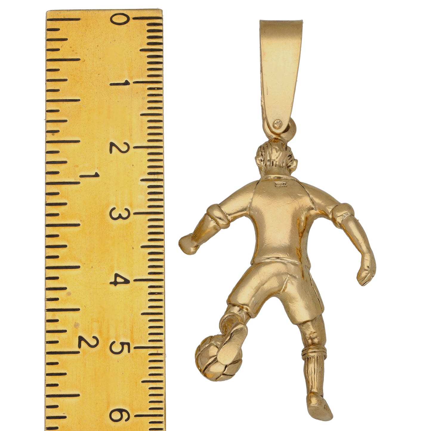 9ct Gold Cubic Zirconia Footballer Pendant