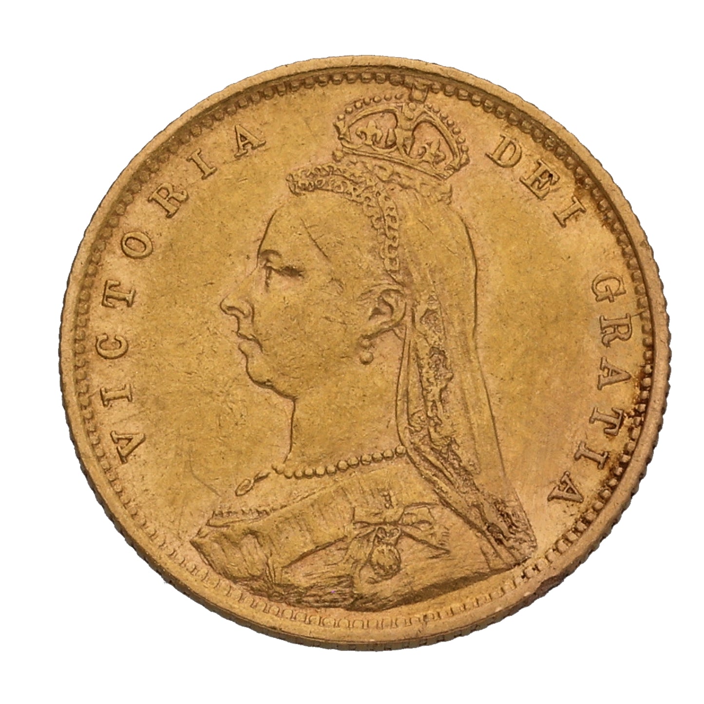 22ct Gold Queen Victoria Half Sovereign Coin 1892
