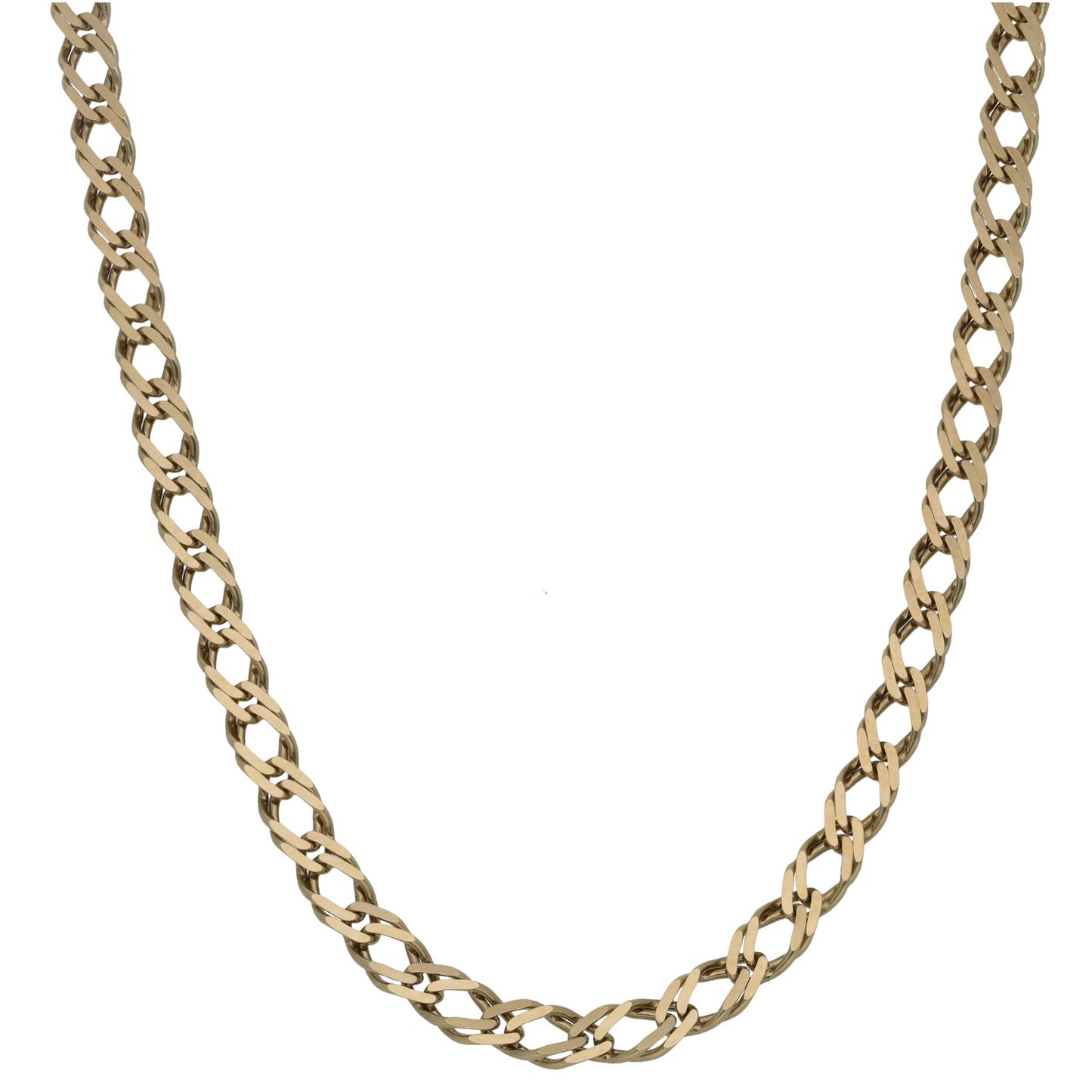 9ct Gold Double Curb Chain 18"