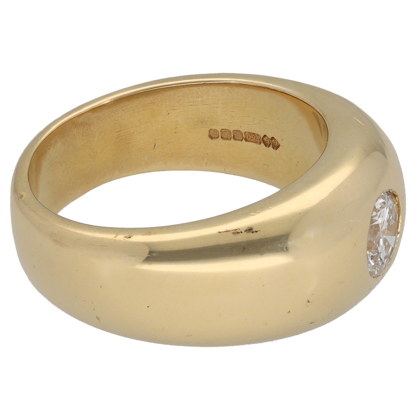 18ct Gold 0.70ct Diamond Solitaire Ring Size Q
