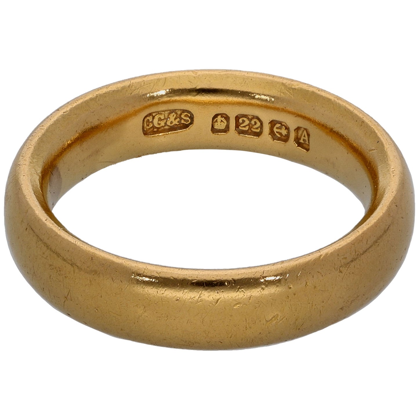 22ct Gold Plain Wedding Ring Size K