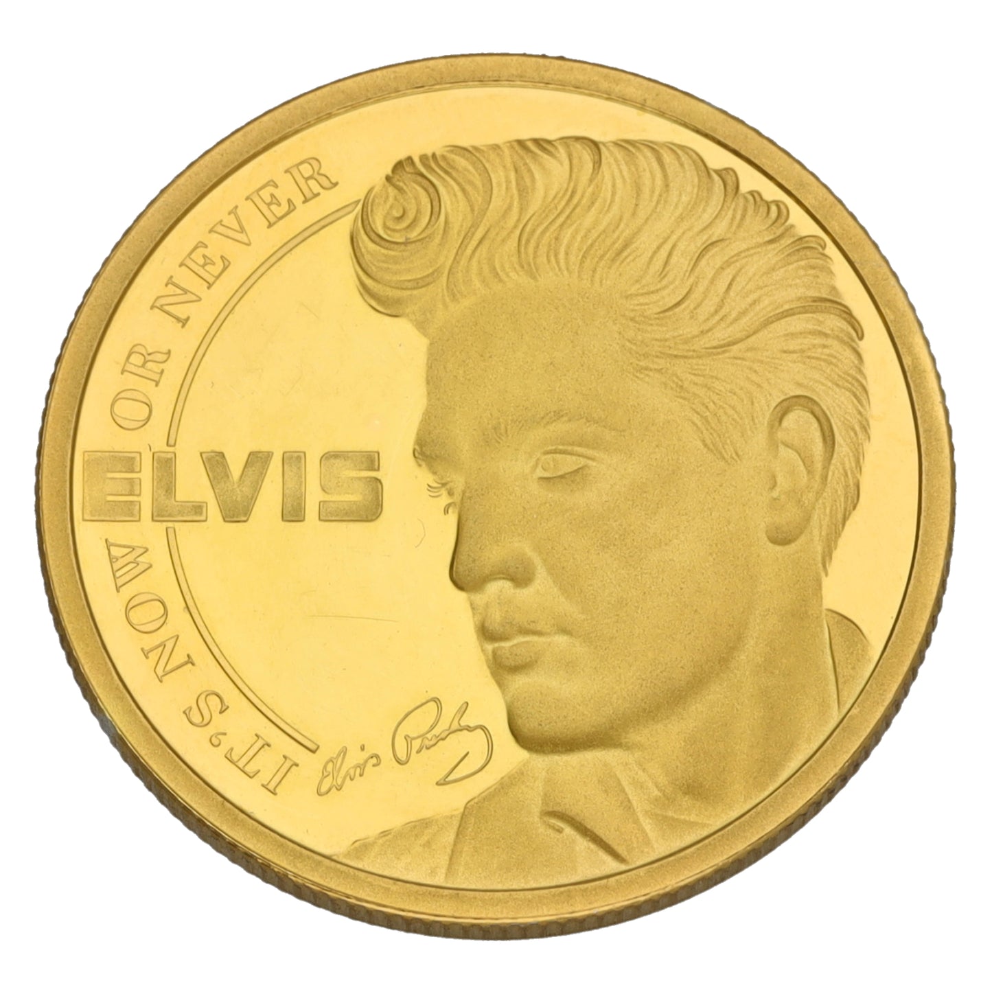 9ct Gold Elvis It's Now Or Never Two Crowns Coin 2021