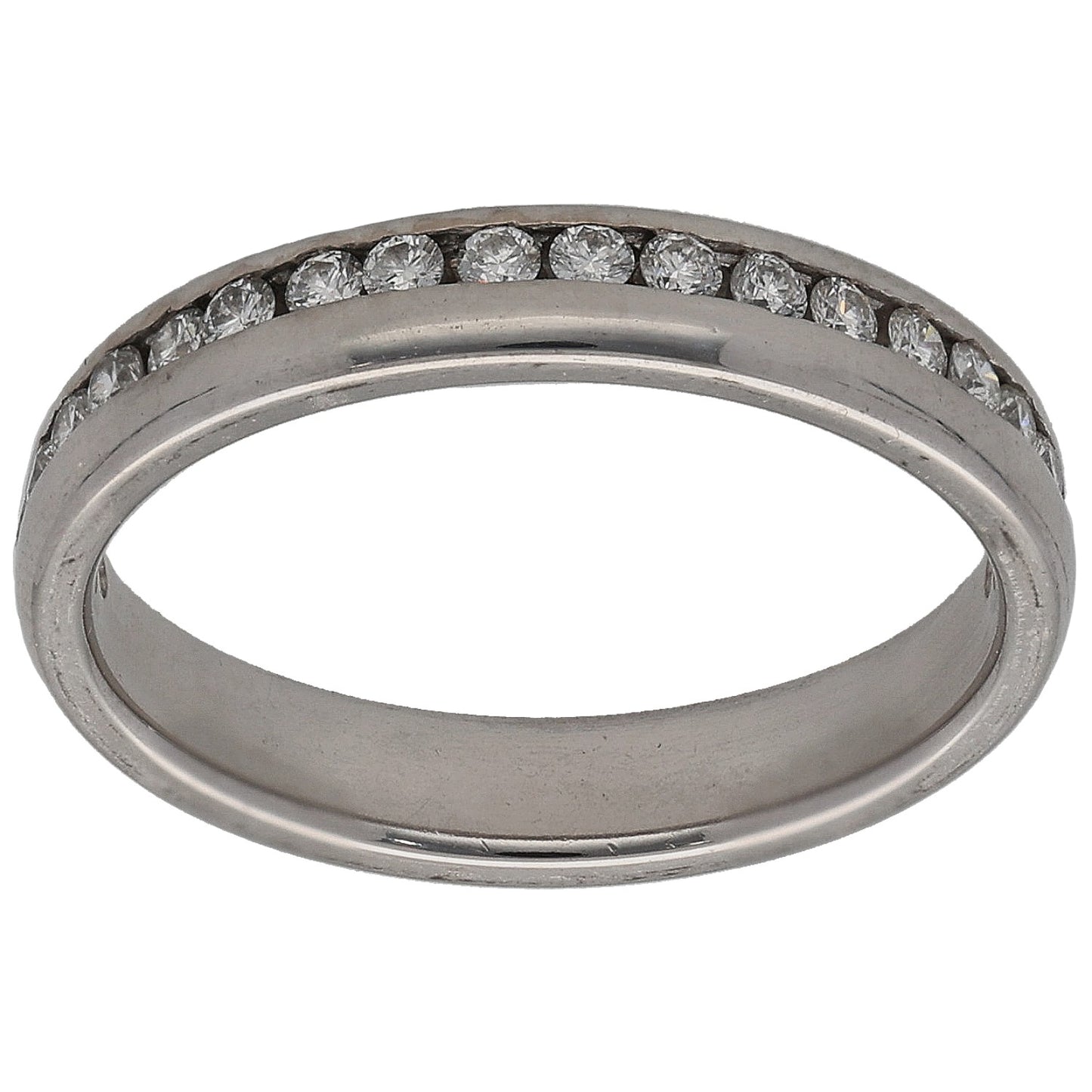 18ct White Gold 0.20ct Diamond Half Eternity Ring Size L