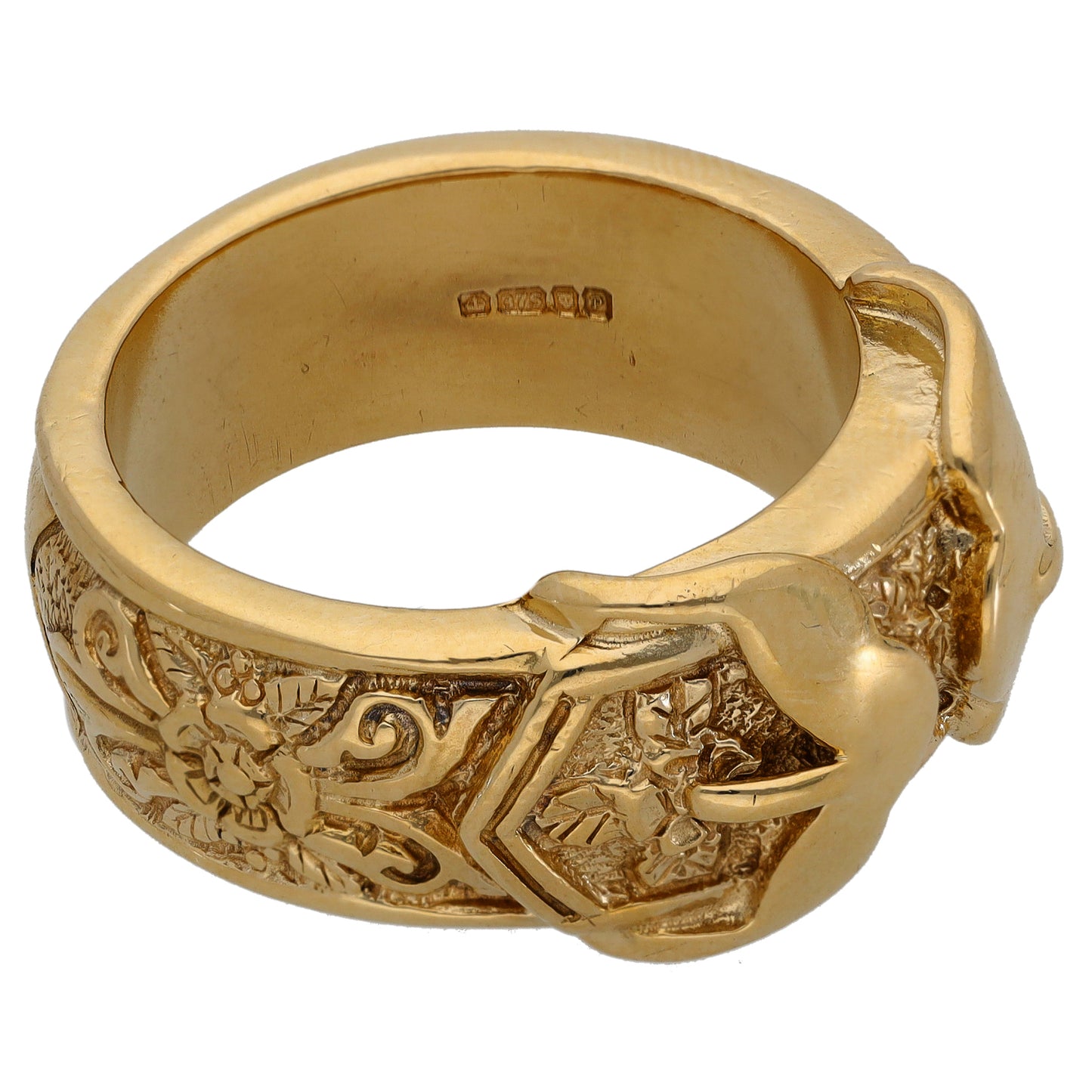 9ct Gold Buckle Ring Size Z+1