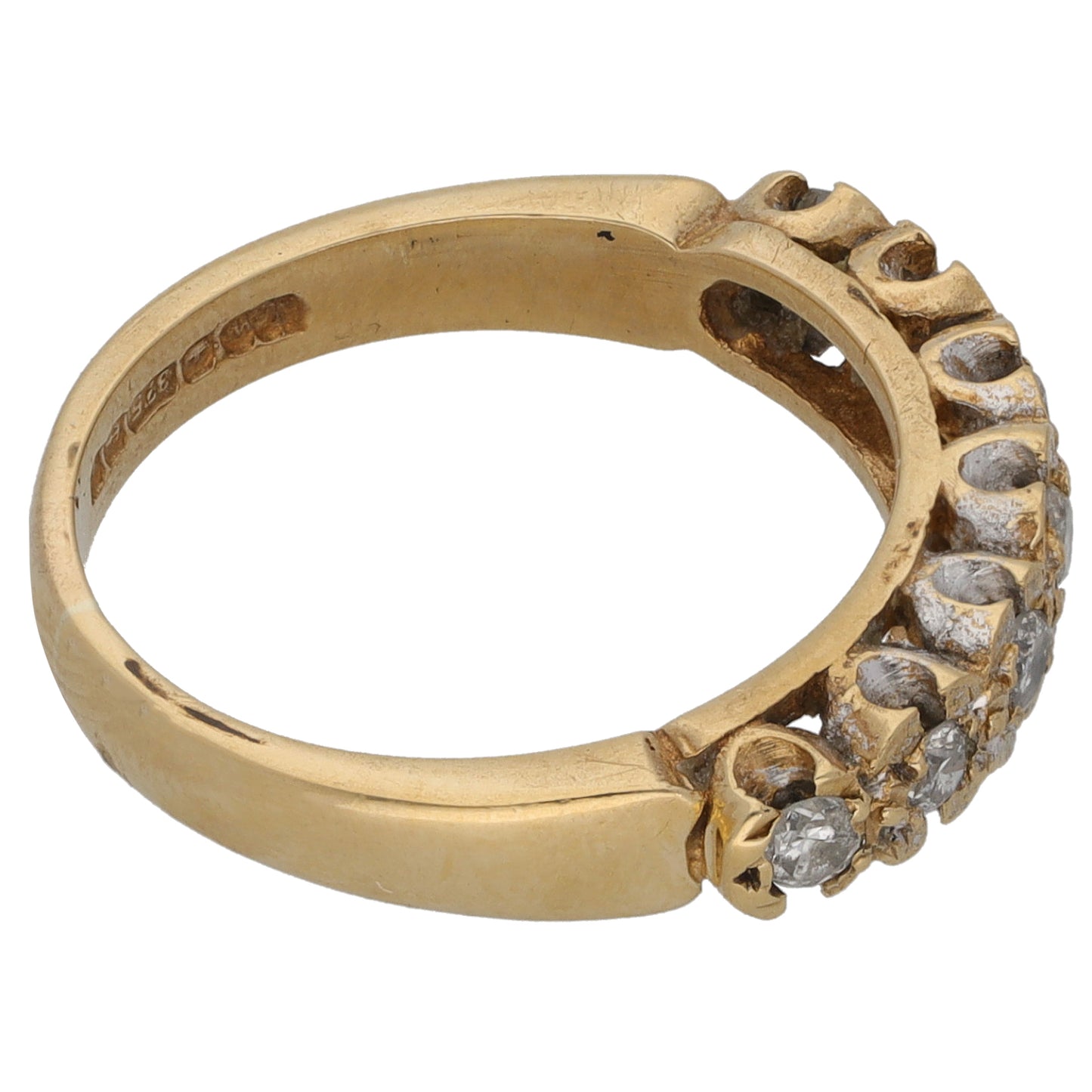 9ct Gold 0.28ct Diamond Half Eternity Ring Size K