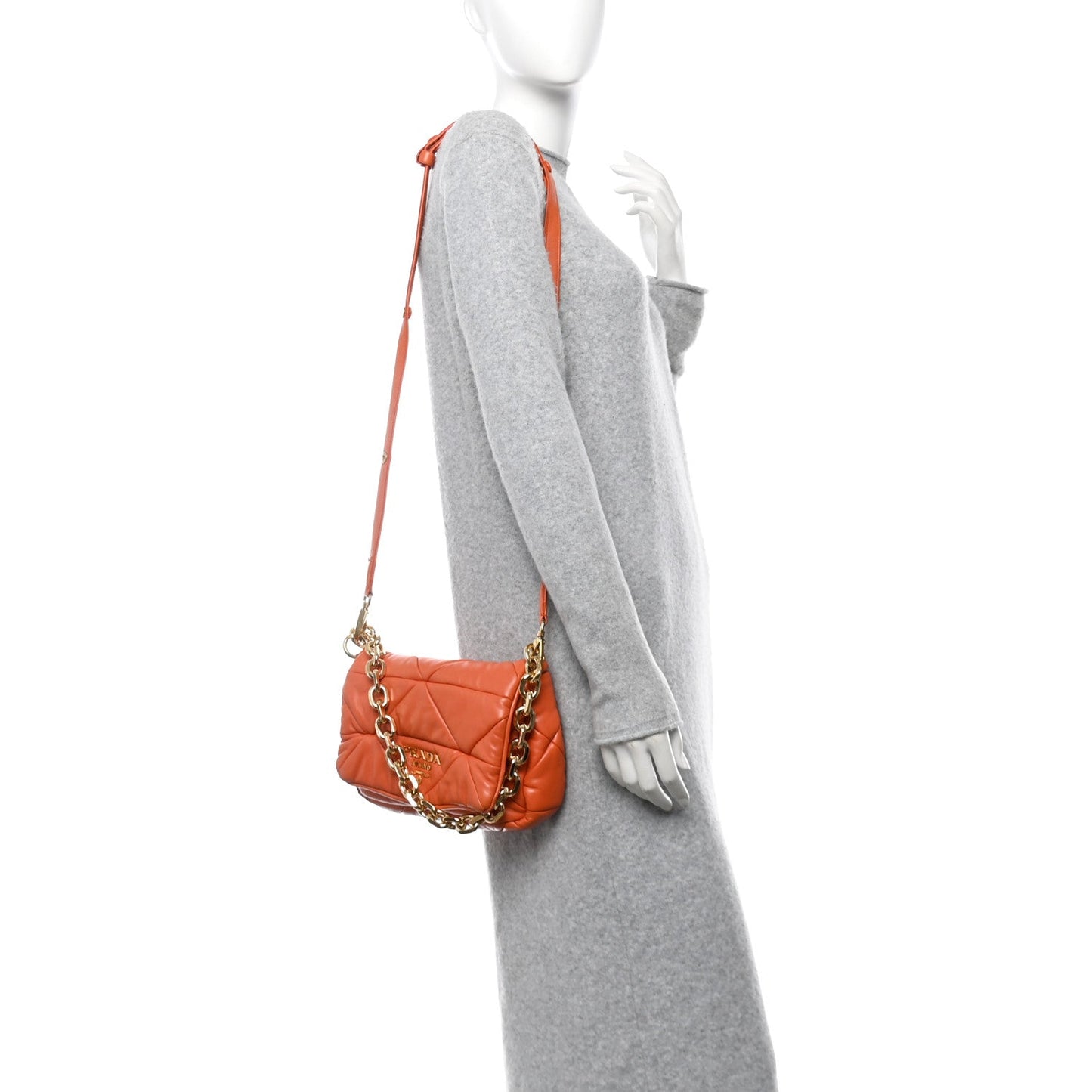 Prada System Patchwork Nappa Leather Bag - Arancio