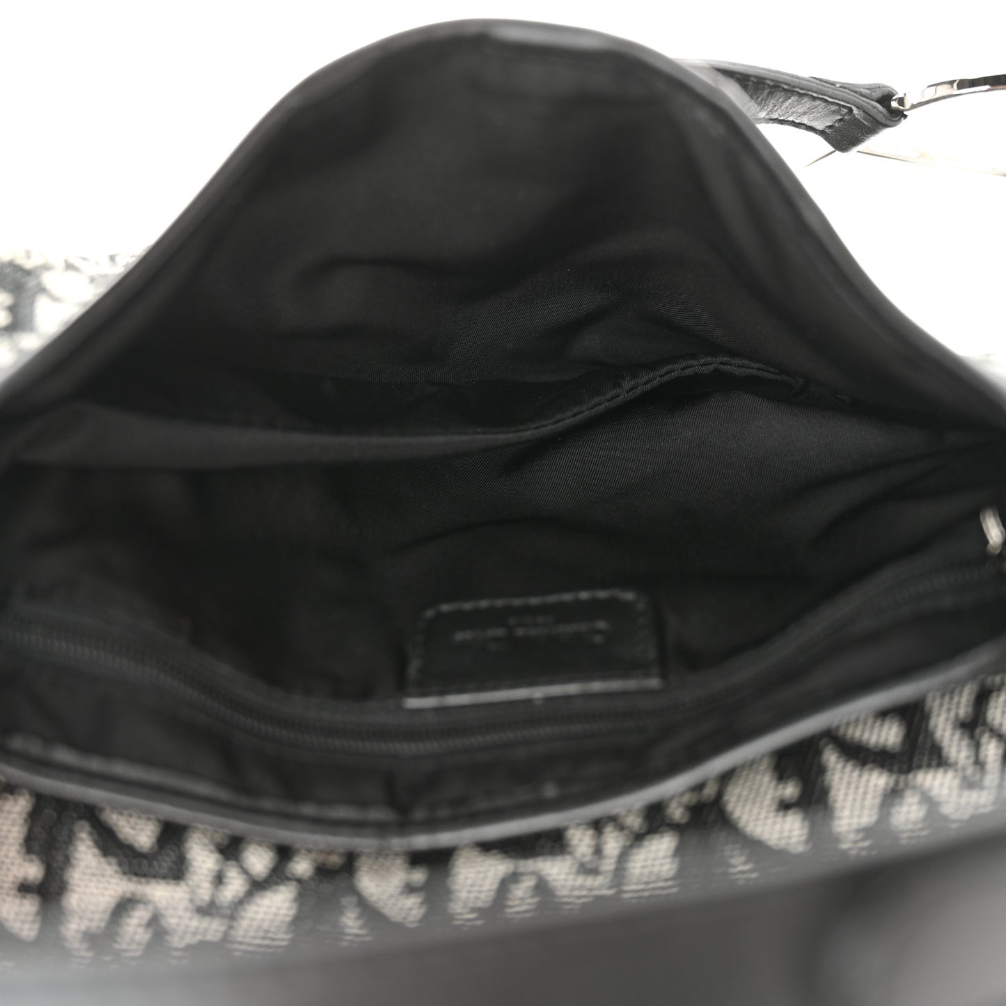 Christian Dior Saddle Oblique Canvas Bag - Black & Grey