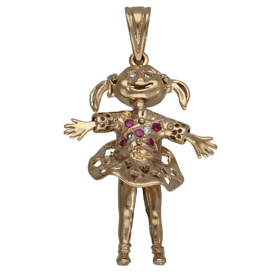 9ct Gold Imitation Dolly Pendant