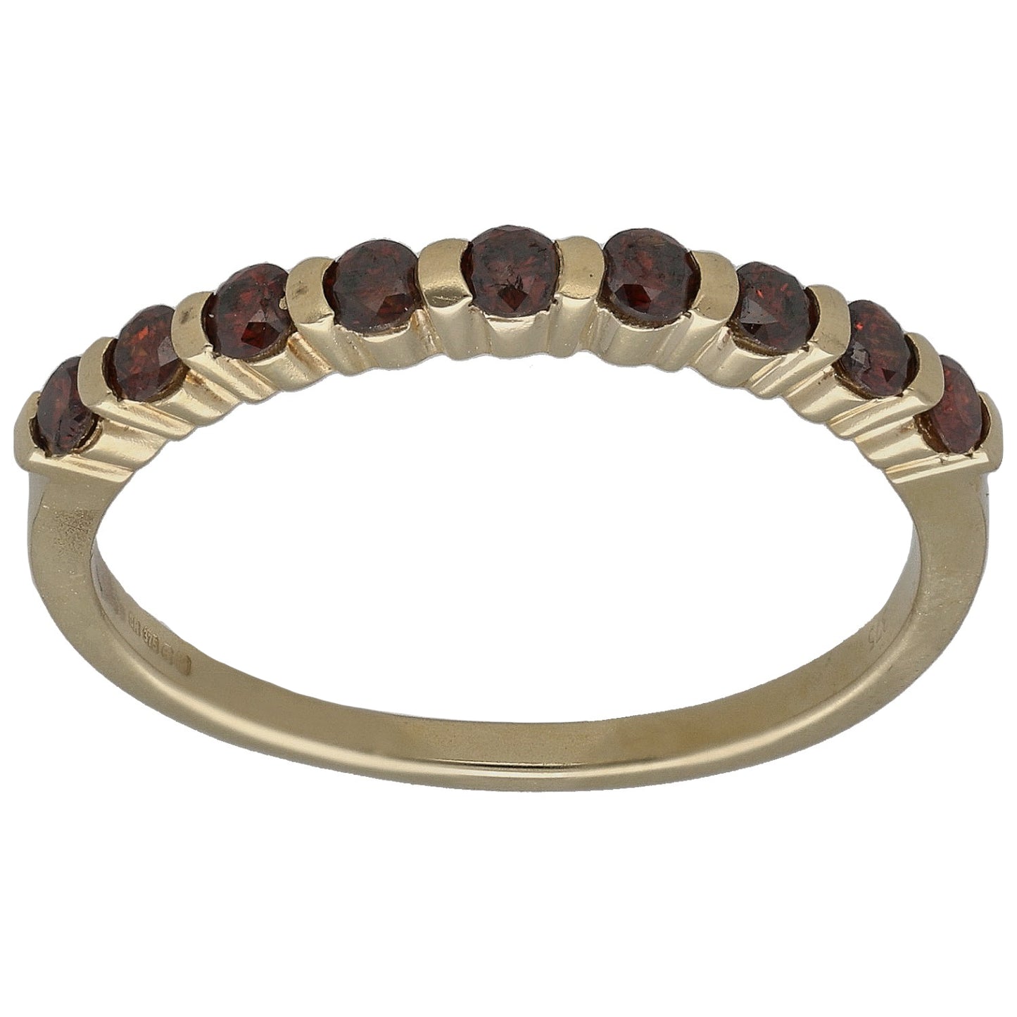 9ct Gold 0.45ct Diamond Half Eternity Ring Size R