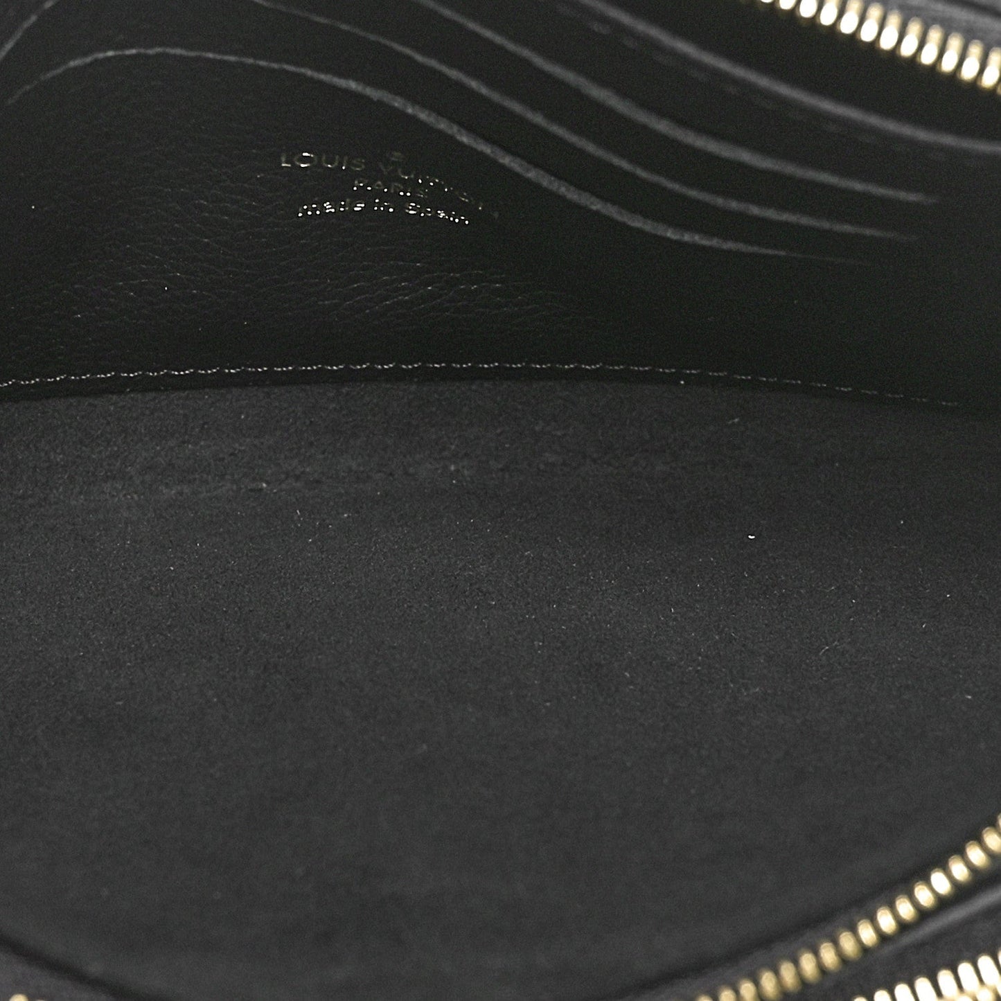 Louis Vuitton Empreinte Double Zip Pochette Monogram Leather Bag - Black