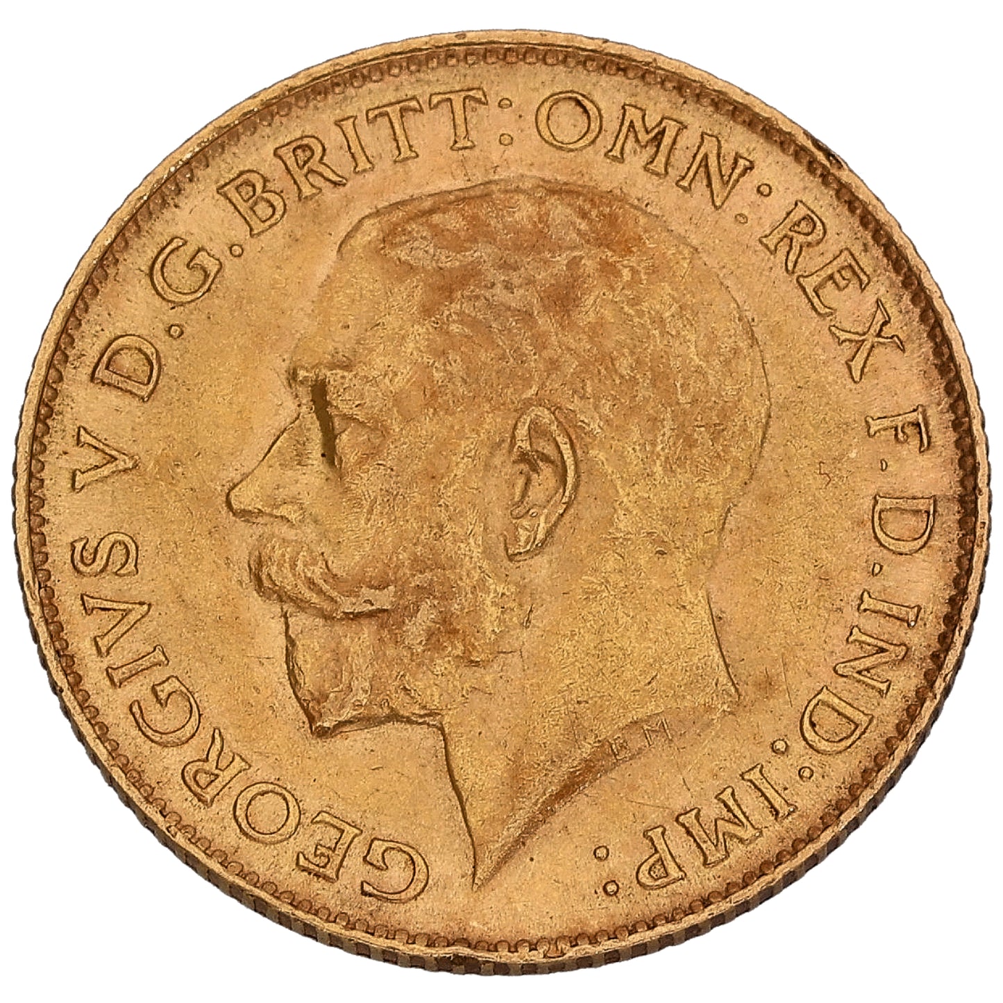 22ct Gold King George V Half Sovereign Coin 1914