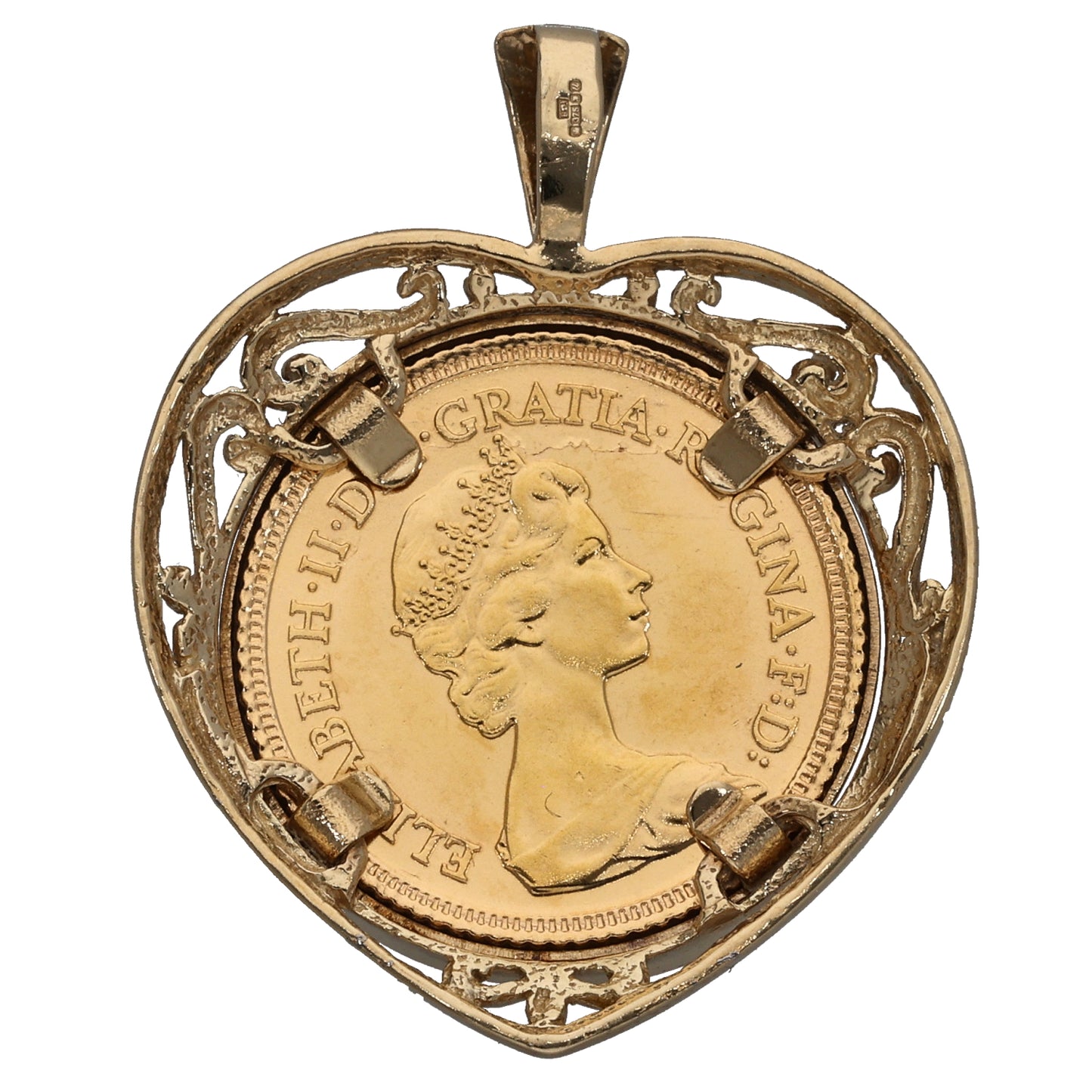 9ct Gold Half Sovereign Coin Pendant