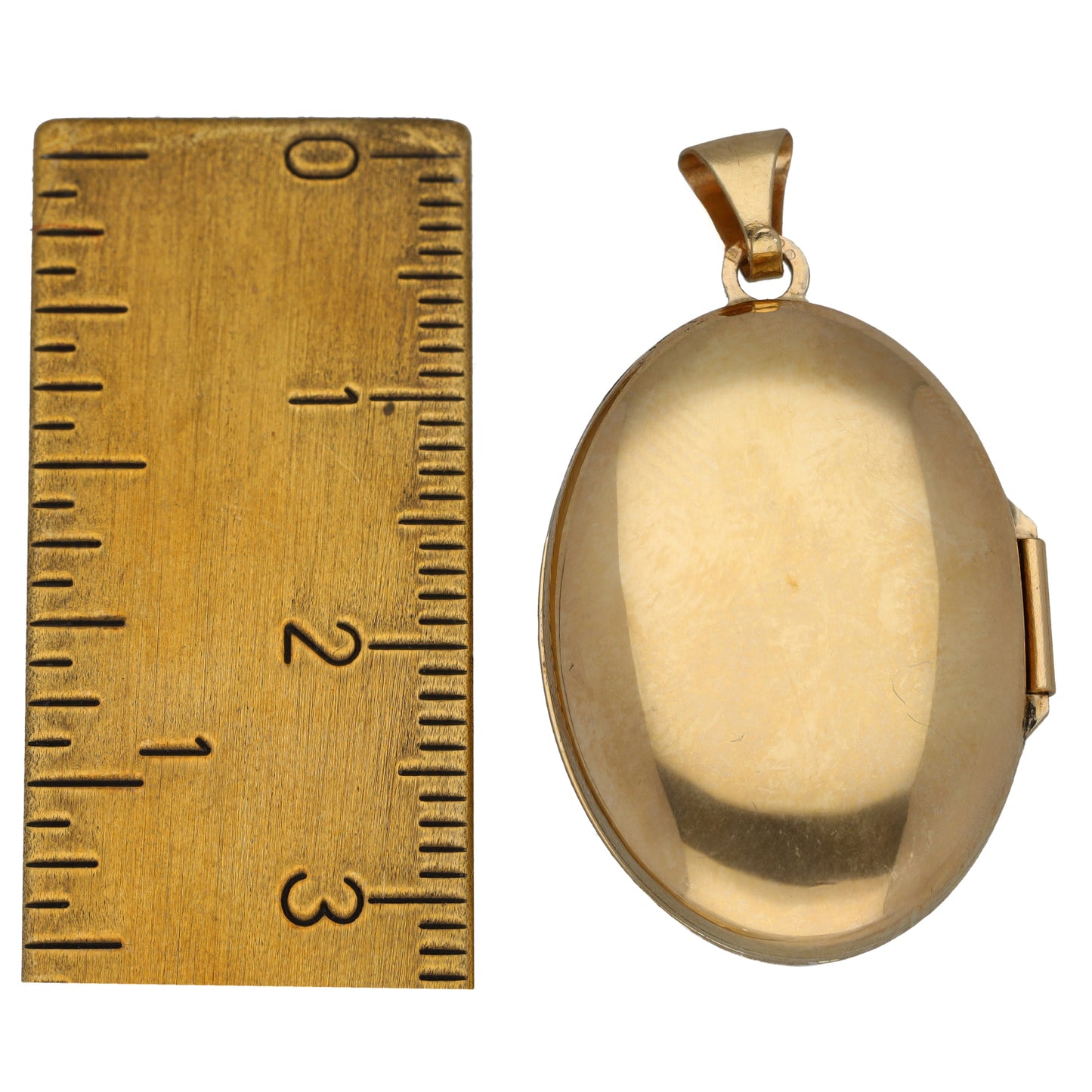 9ct Gold 0.01ct Diamond Patterned Locket Pendant