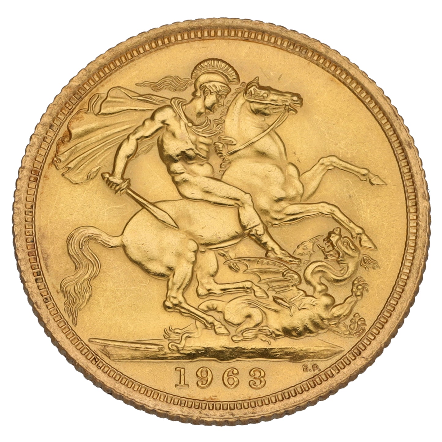 22ct Gold Queen Elizabeth II Full Sovereign Coin 1963