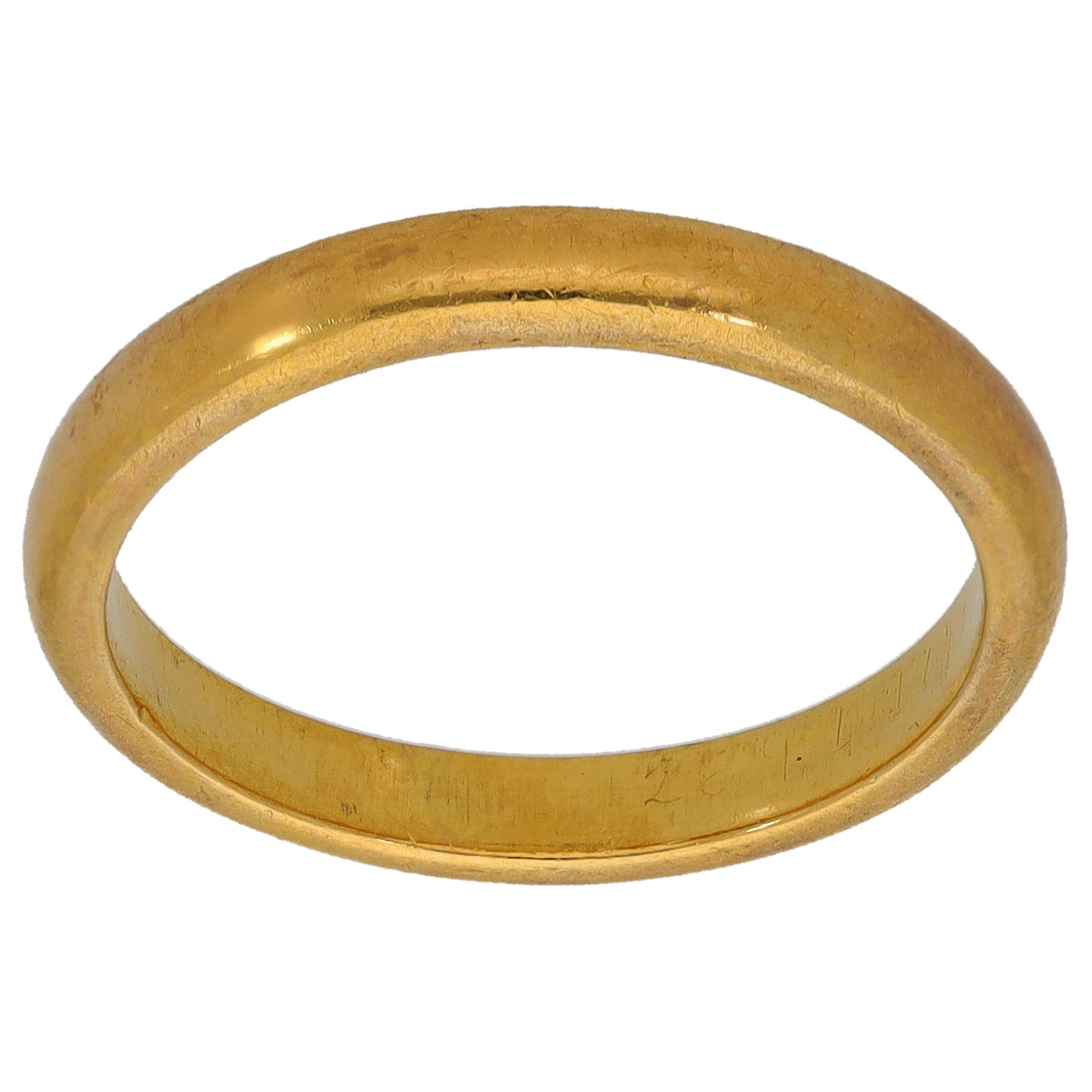 22ct Gold Plain Wedding Ring Size M