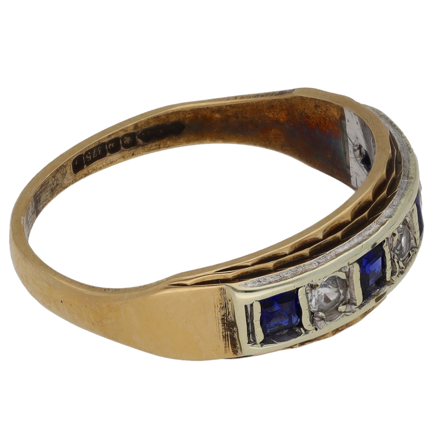 9ct Gold Imitation Half Eternity Ring Size K