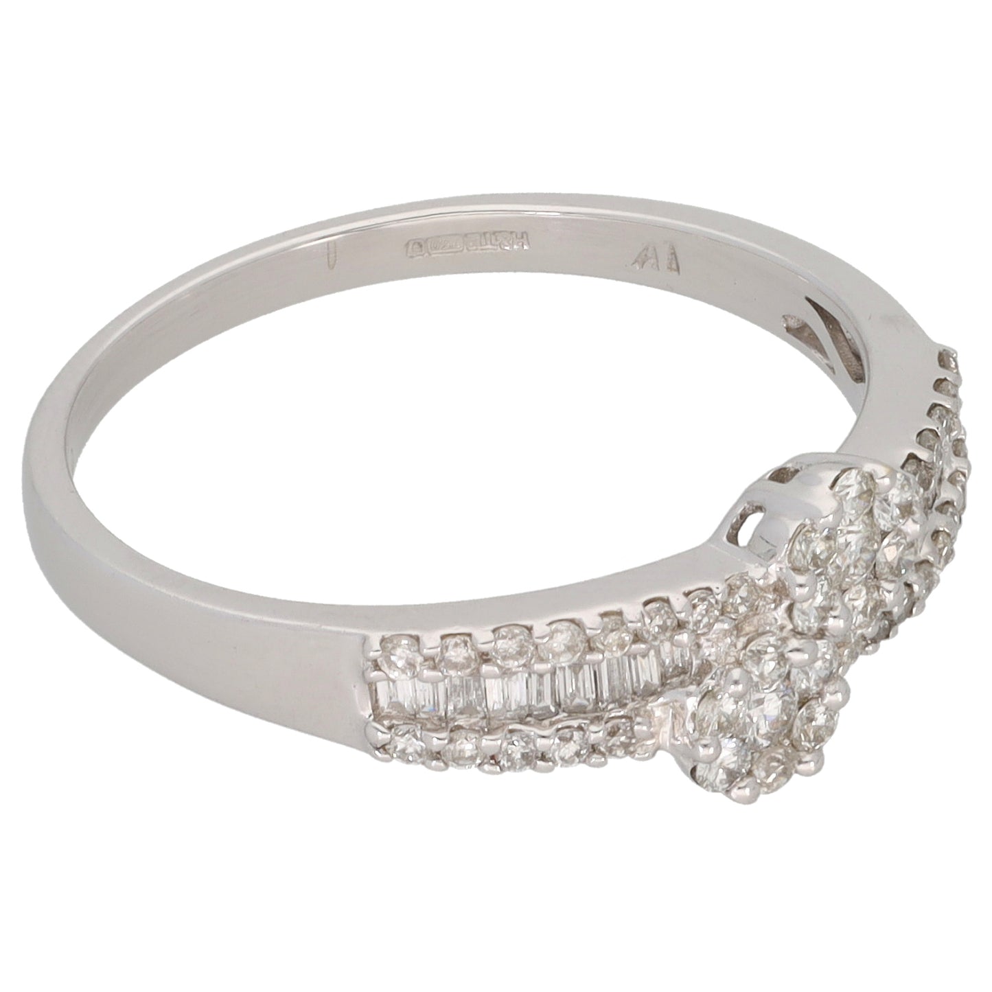 18ct White Gold 0.44ct Diamond Dress/Cocktail Ring Size P