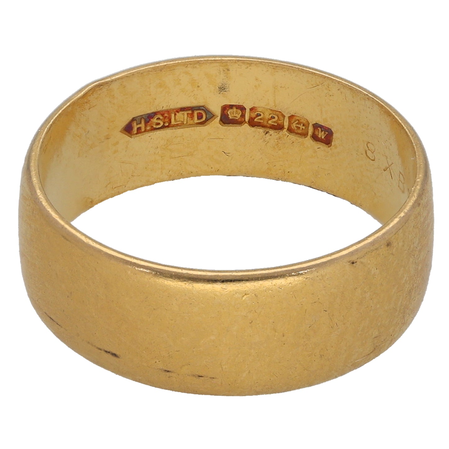 22ct Gold Plain Wedding Ring Size P