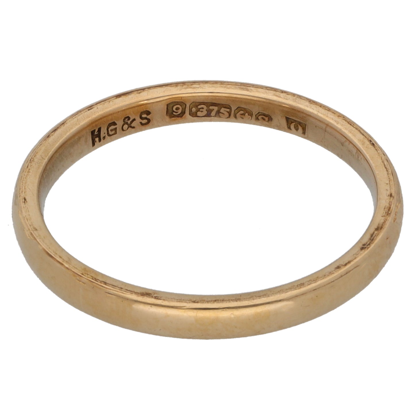 9ct Gold Plain Wedding Ring Size K