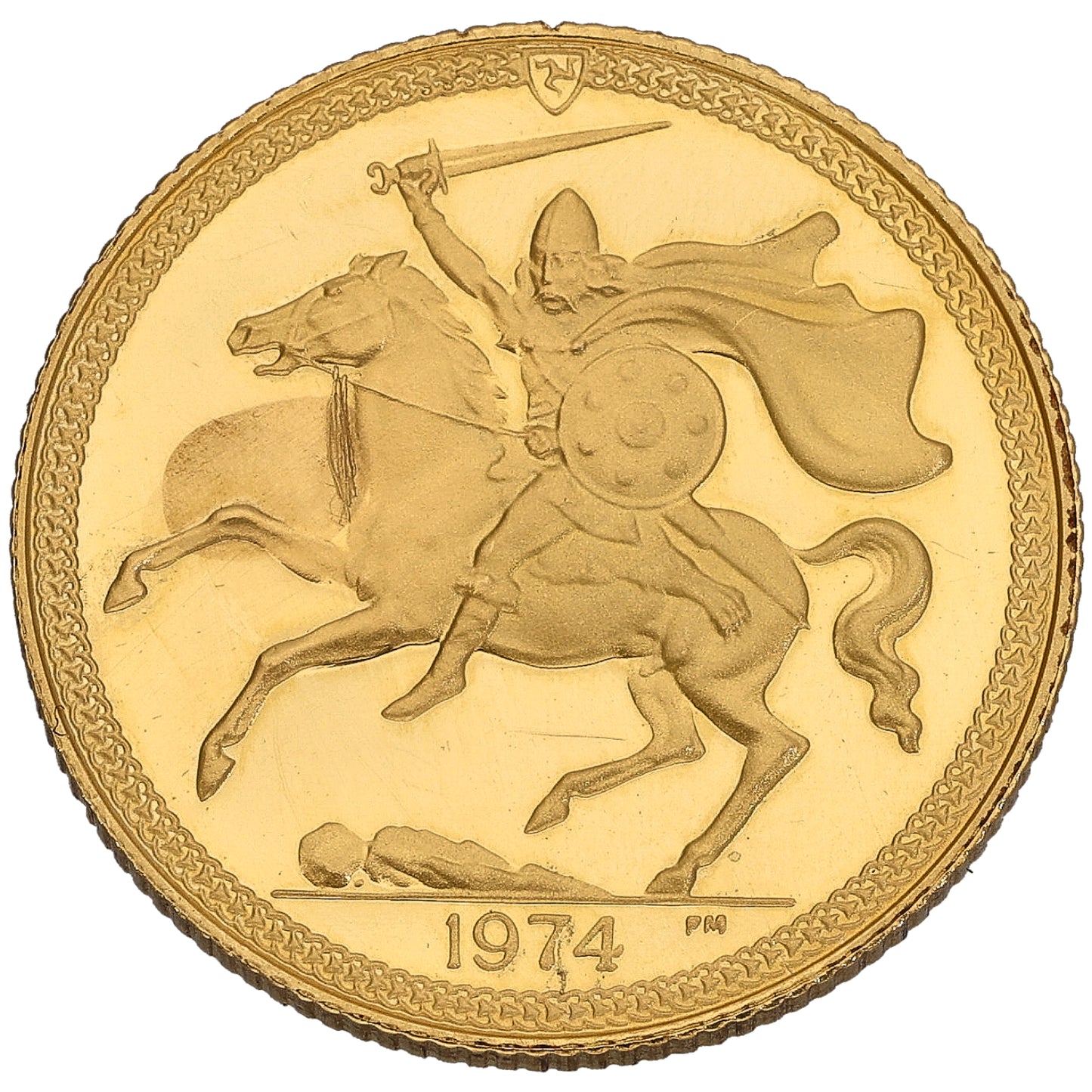 22ct Gold Isle Of Man Full Sovereign Coin 1974