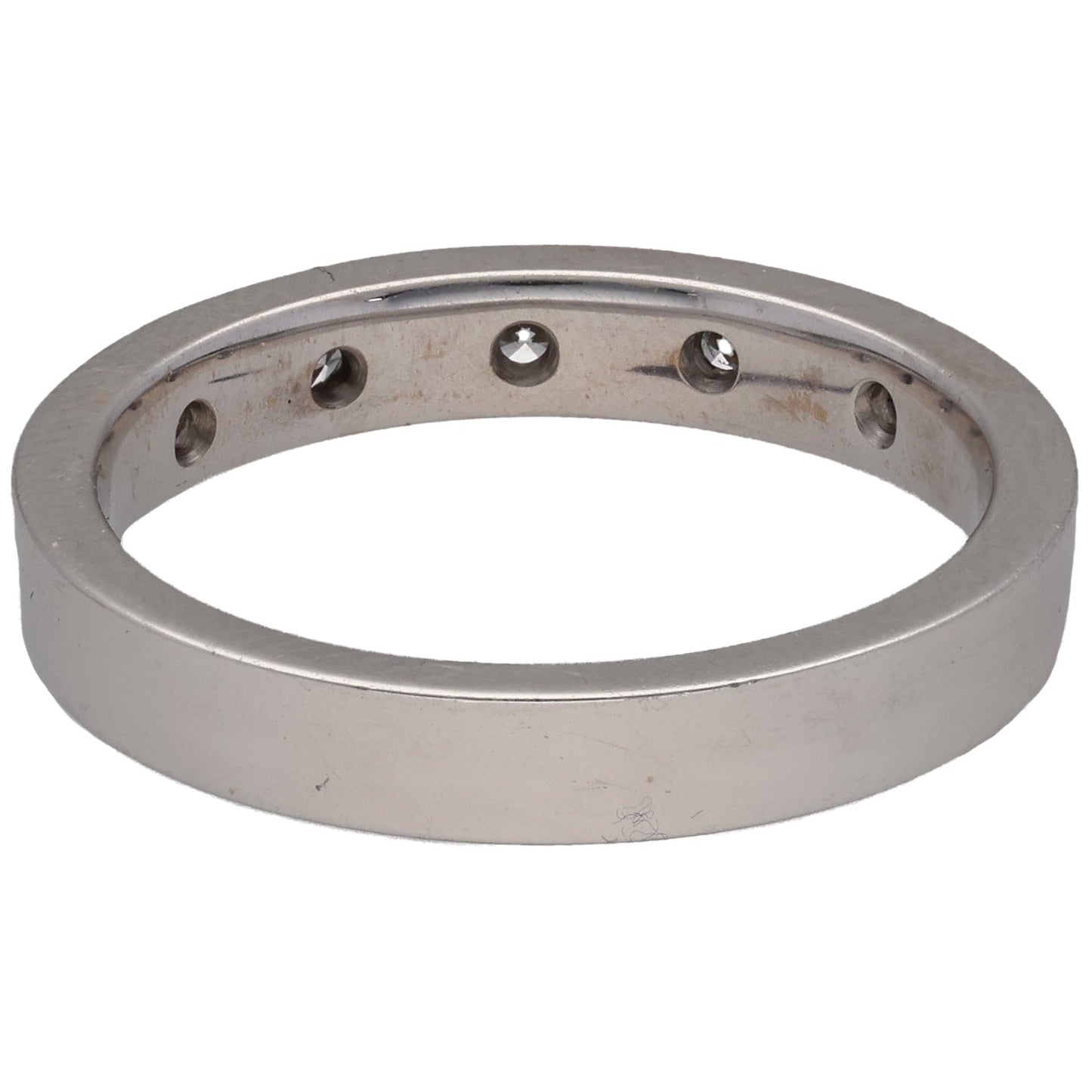 18ct White Gold 0.15ct Diamond Half Eternity Ring Size N