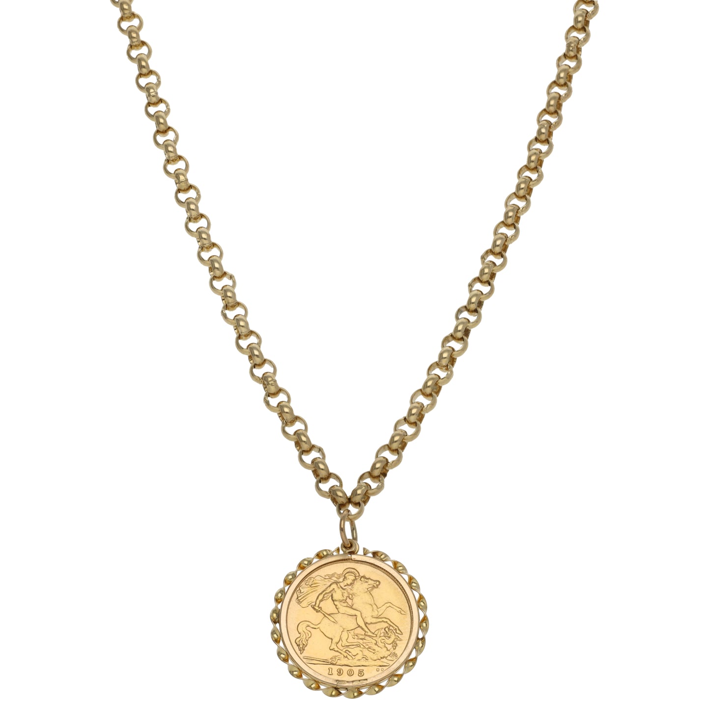 9ct Gold Coin Necklace 20"