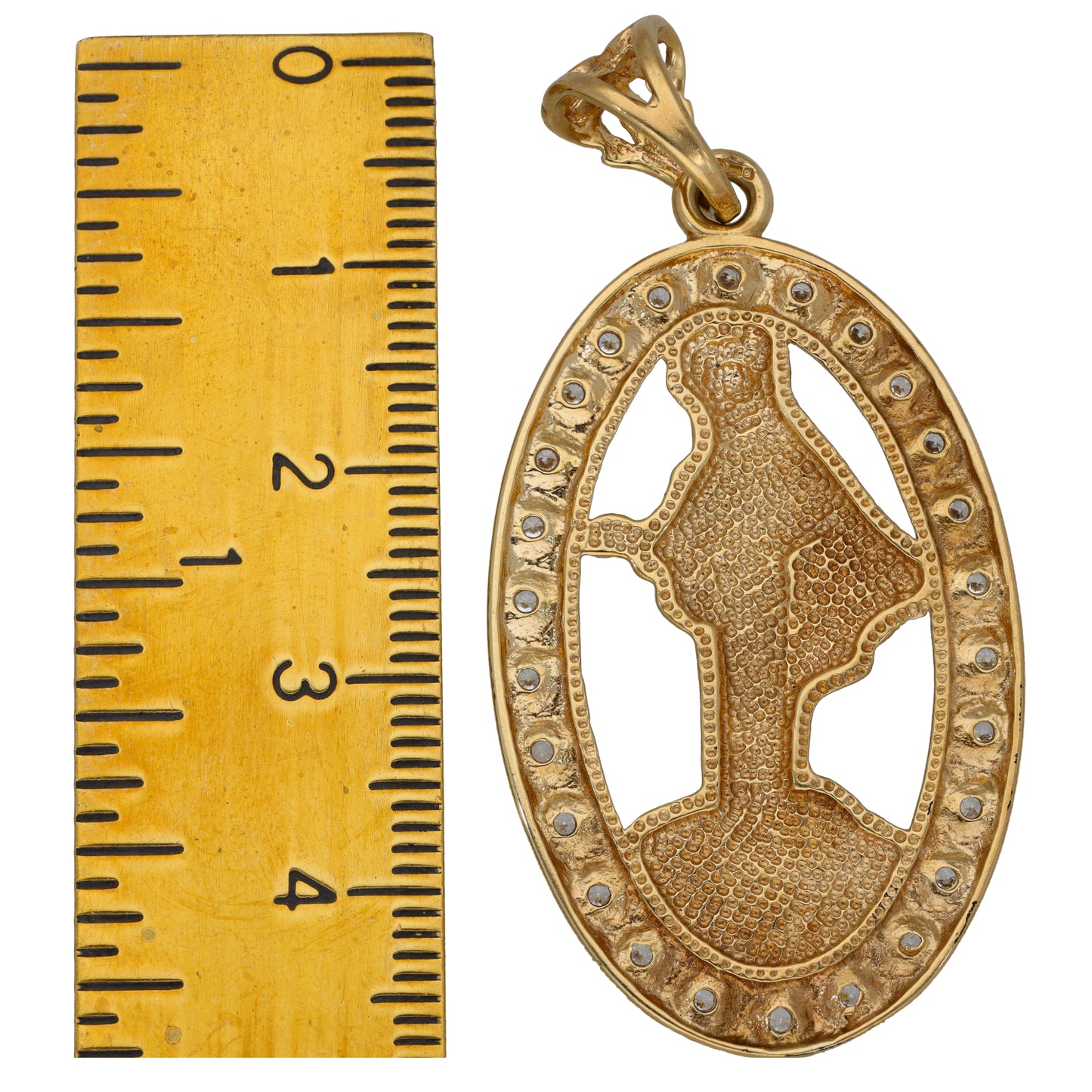 9ct Gold Cubic Zirconia Mary Pendant