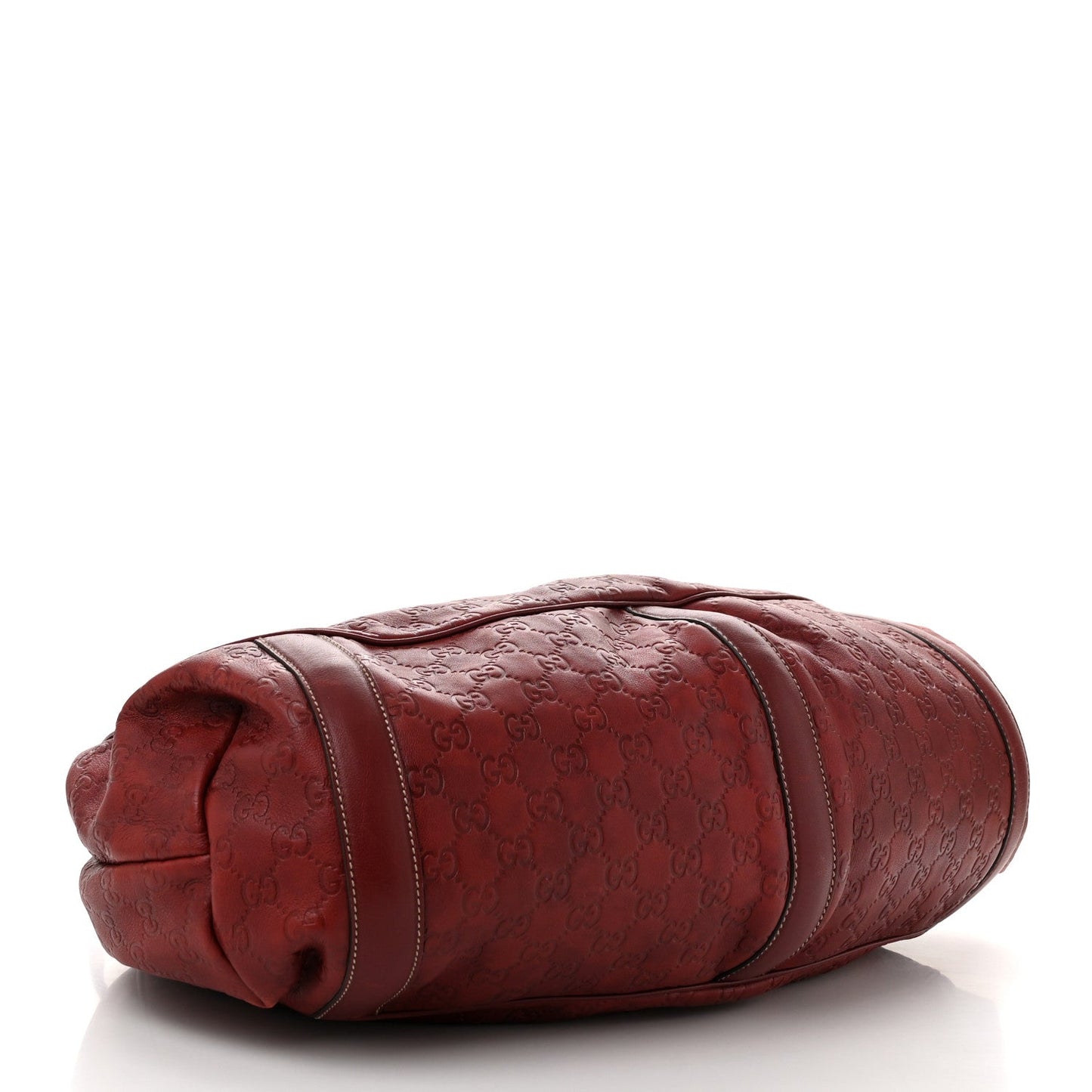 Gucci Guccissima Shoulder Leather Bag - Red