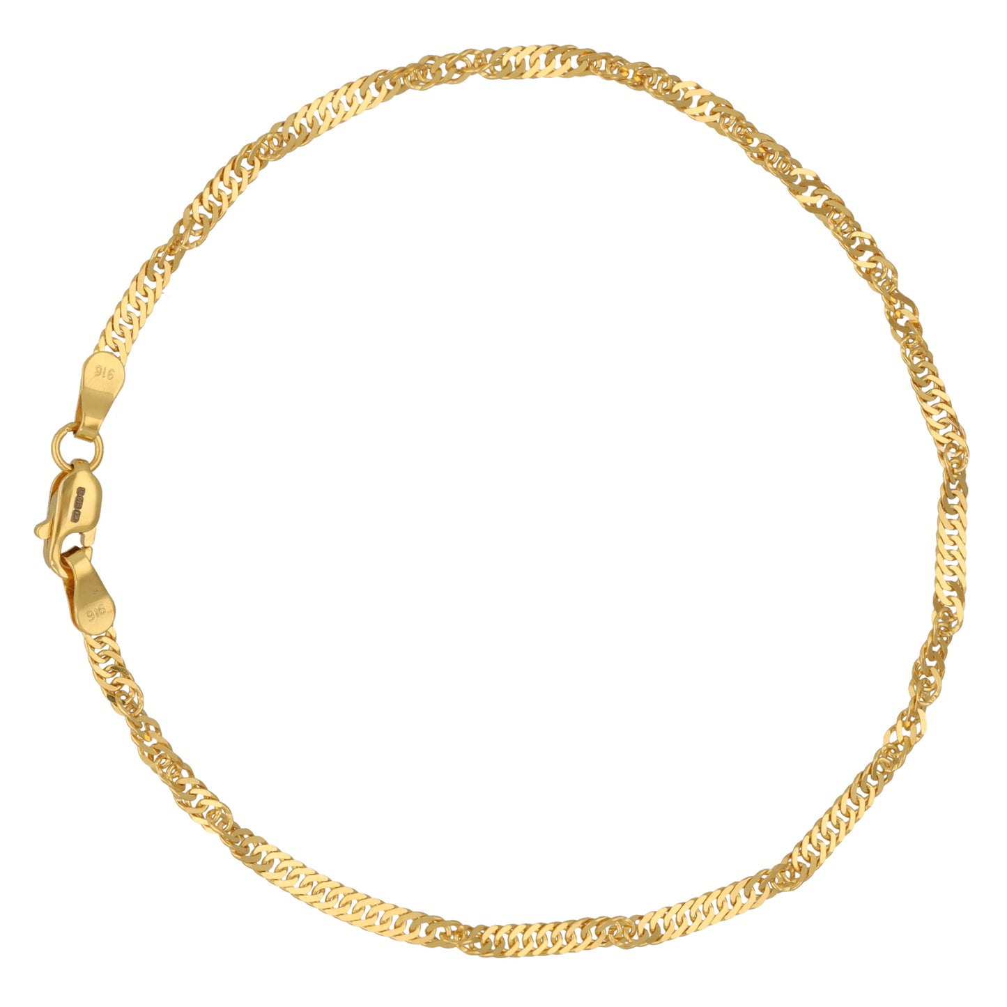 New 22ct Gold Ripple Bracelet