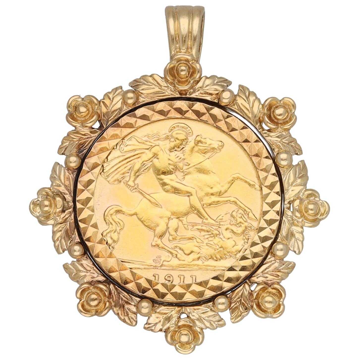9ct Gold Half Sovereign Coin Pendant