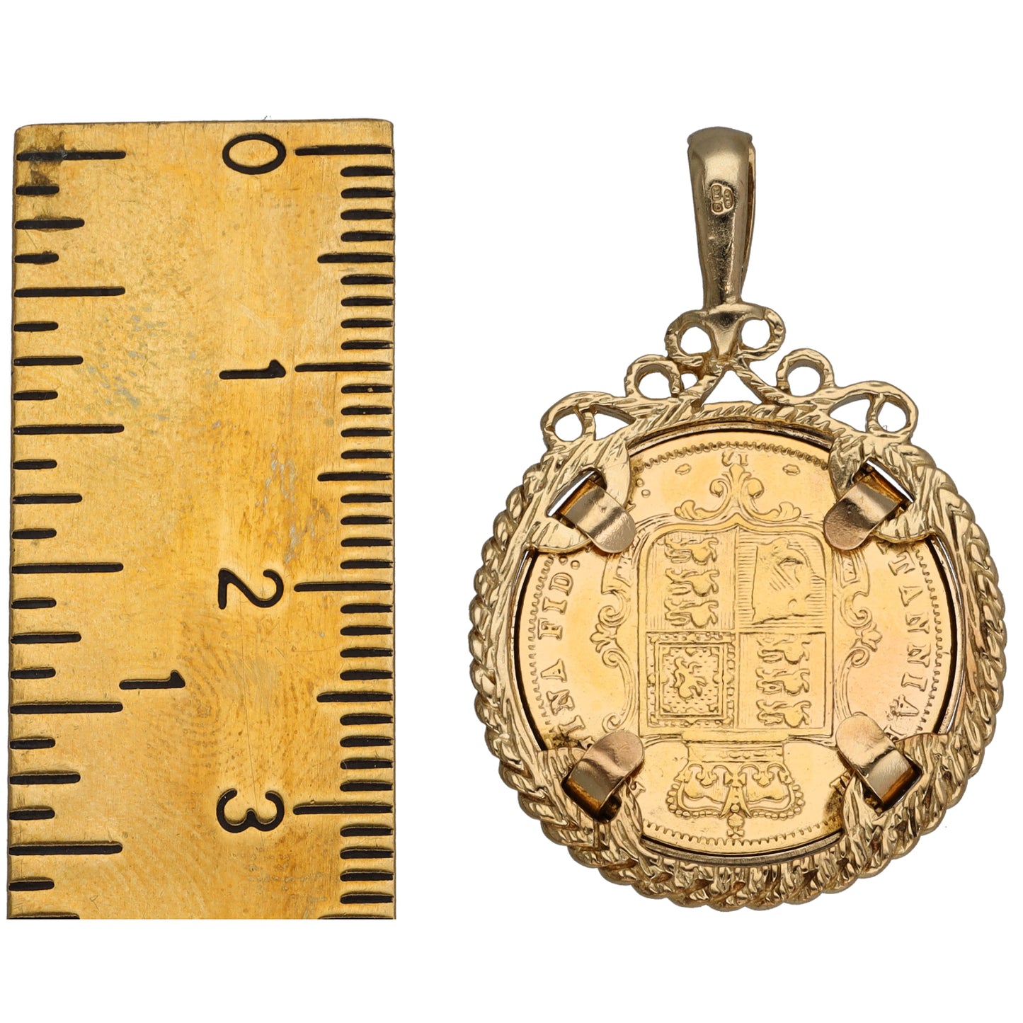 9ct Gold Half Sovereign Coin Pendant