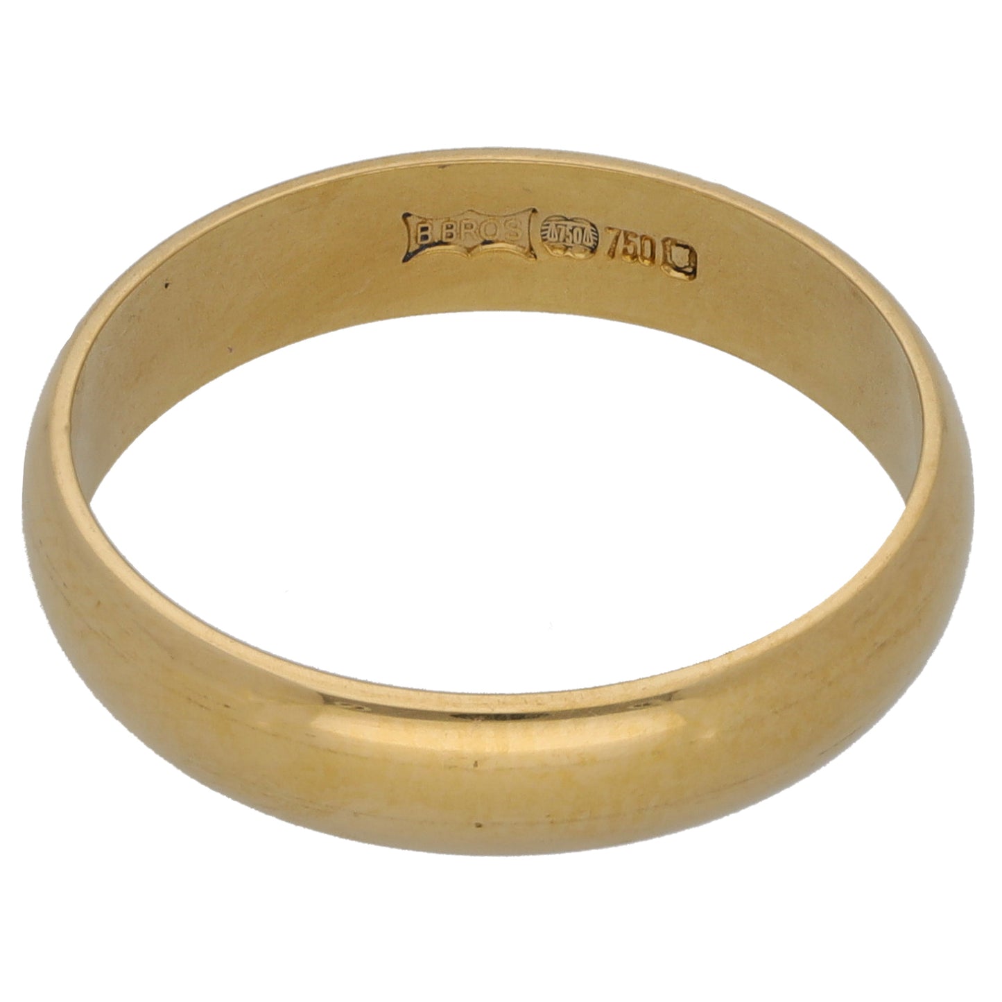 18ct Gold Plain Wedding Ring Size N