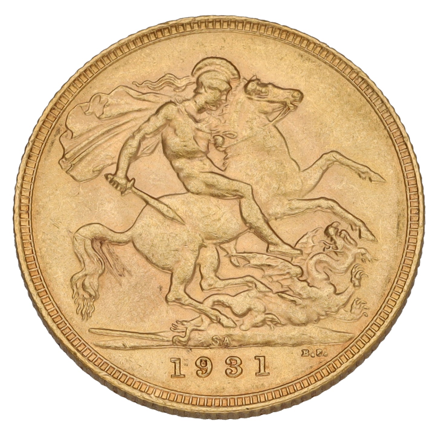 22ct Gold King George V Full Sovereign Coin 1931