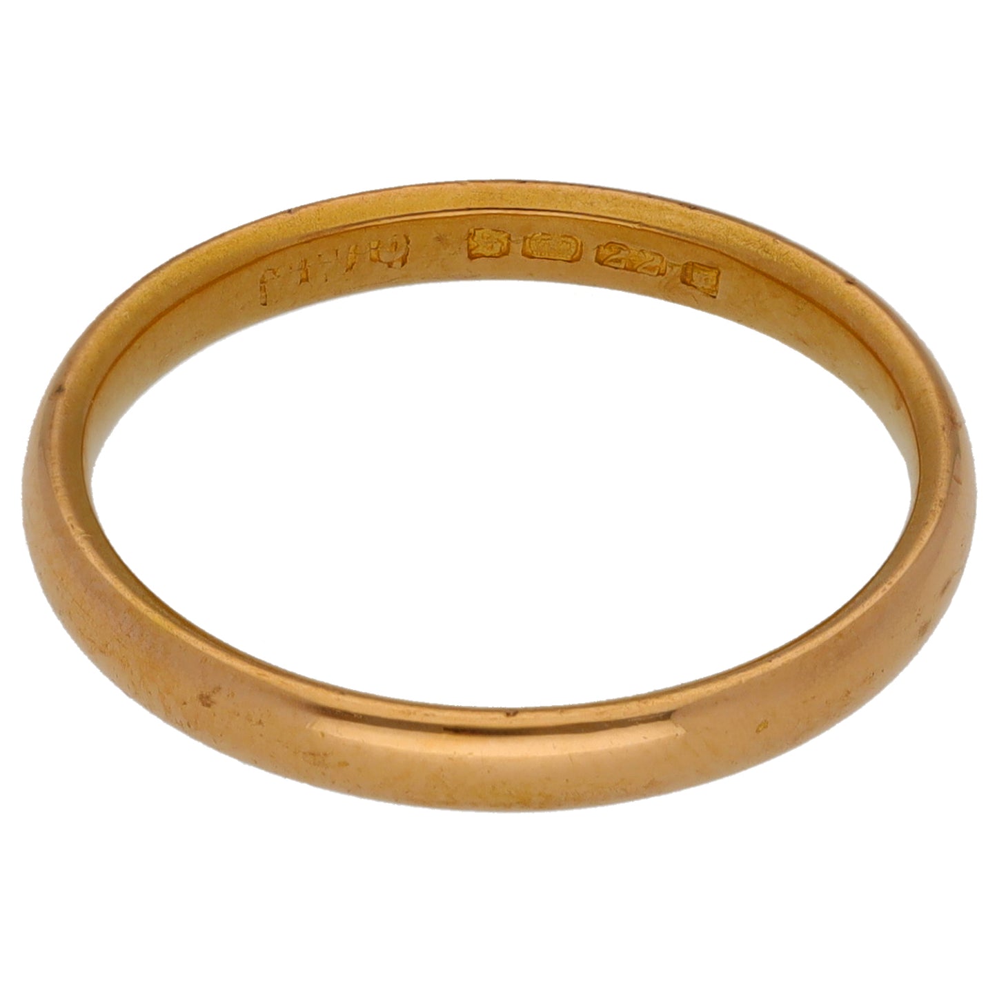 22ct Gold Plain Wedding Ring Size M