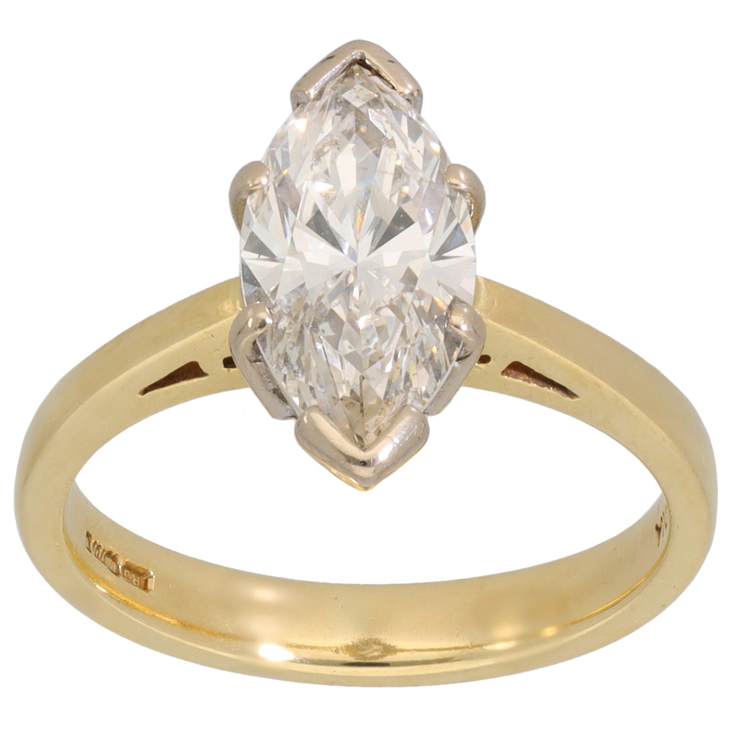 18ct Gold 2.04ct Diamond Solitaire Ring Size O