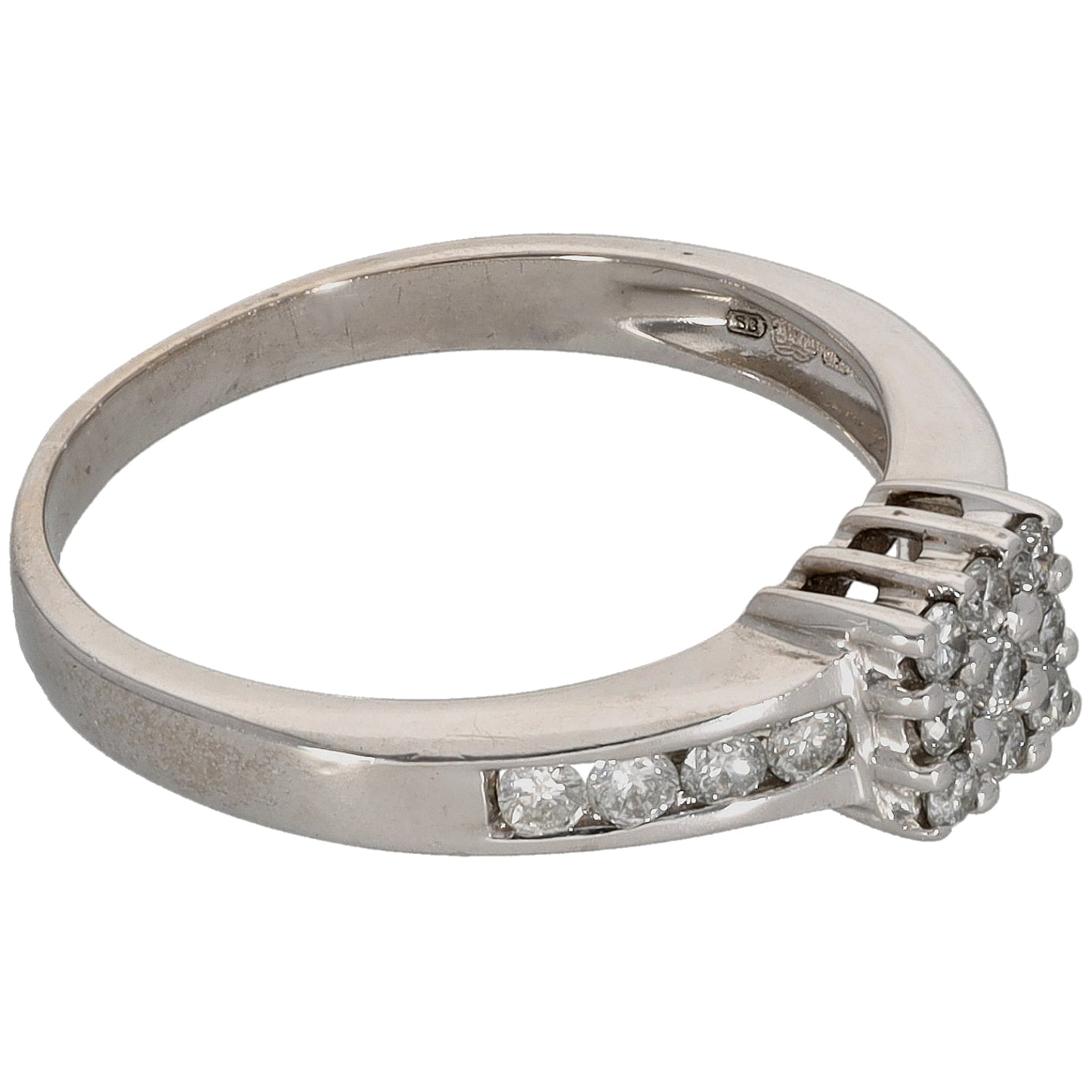 18ct White Gold 0.25ct Diamond Dress/Cocktail Ring Size L