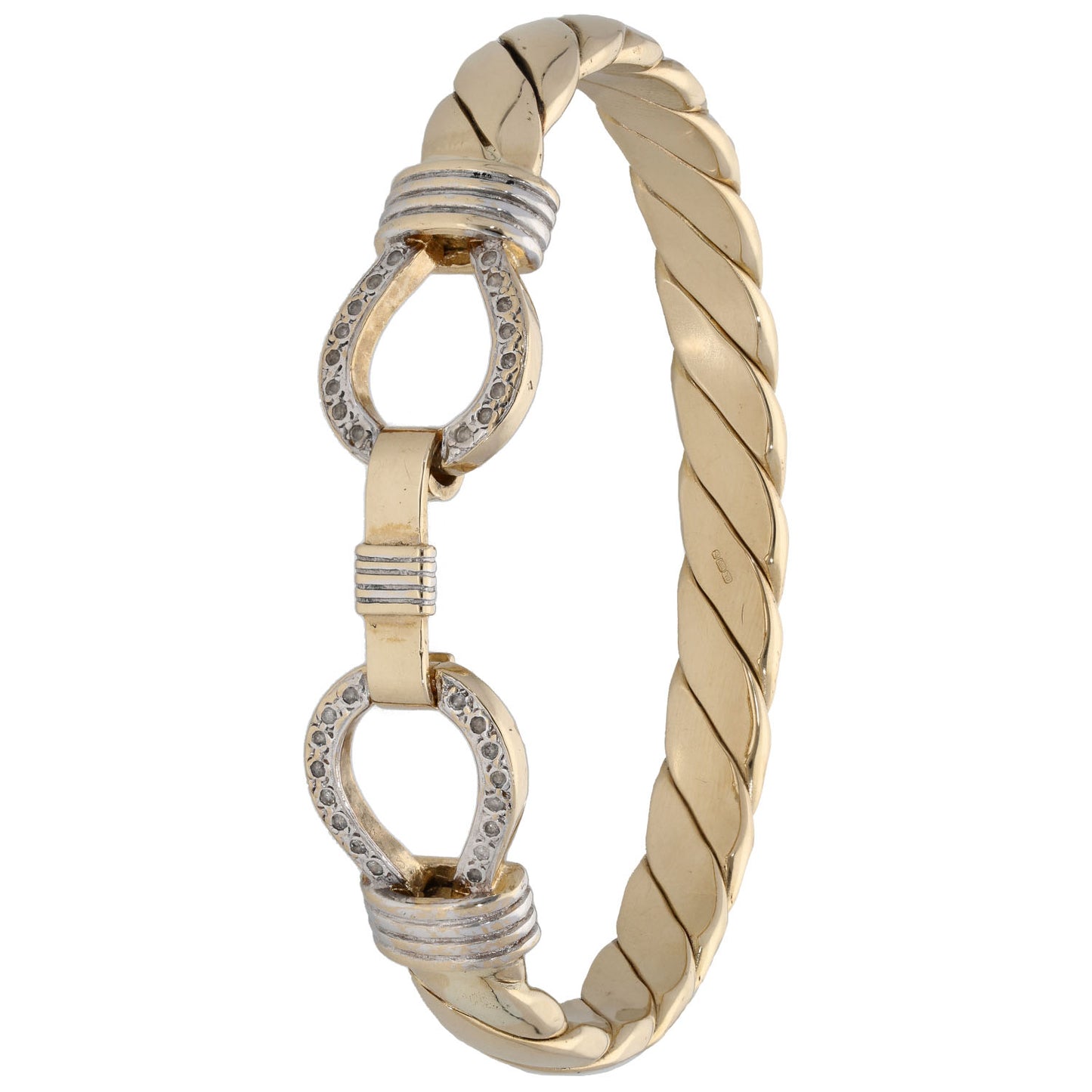 9ct Gold 0.32ct Diamond Torque Bangle