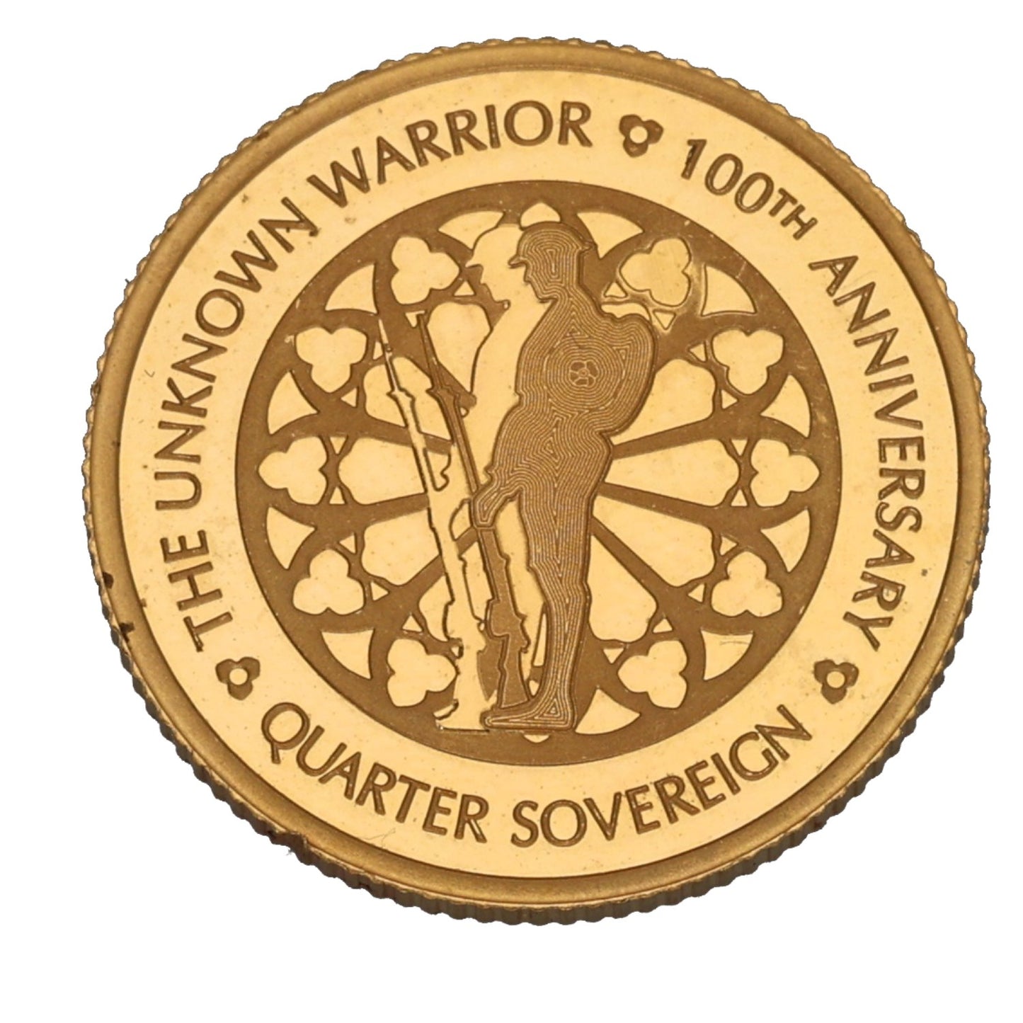 22ct Gold The Unknown Warrior 100th Anniversary Quarter Sovereign Coin 2020