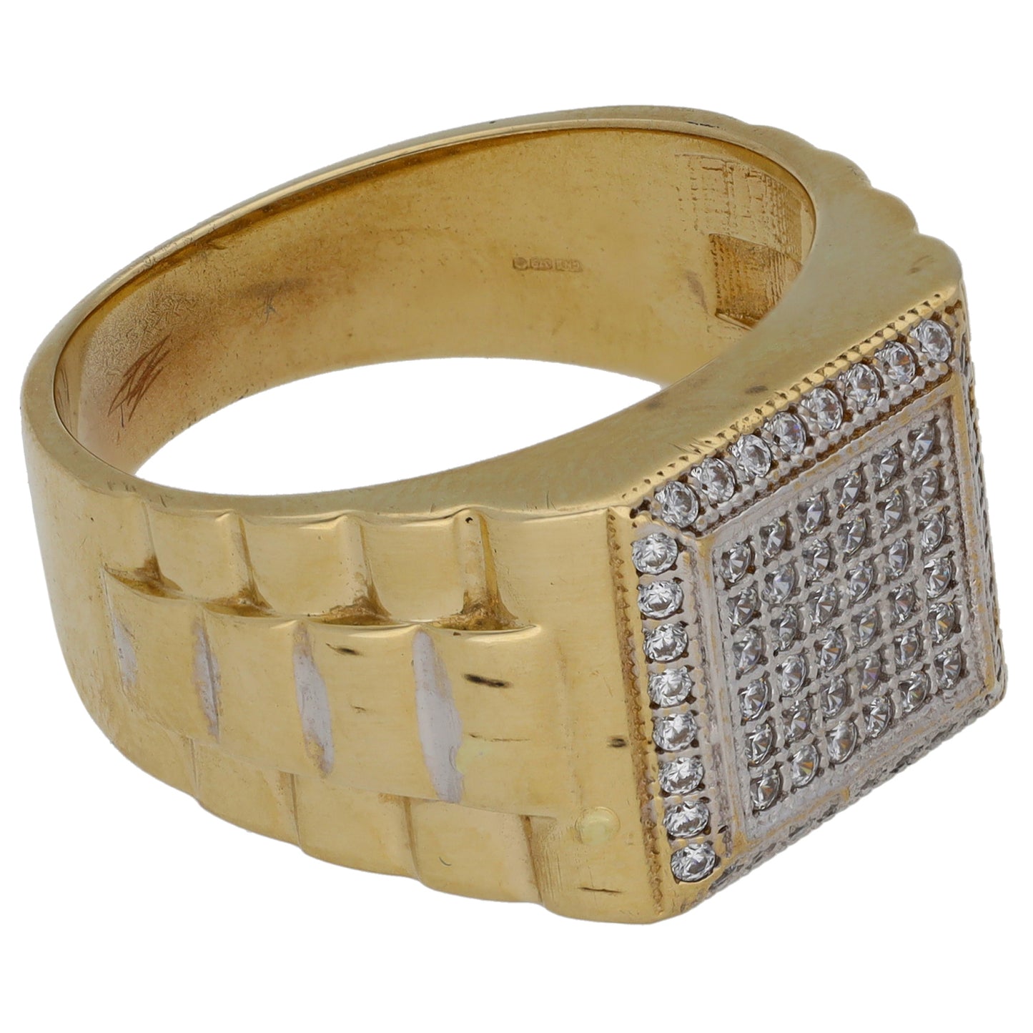 9ct Gold Cubic Zirconia Alternative Ring Size T