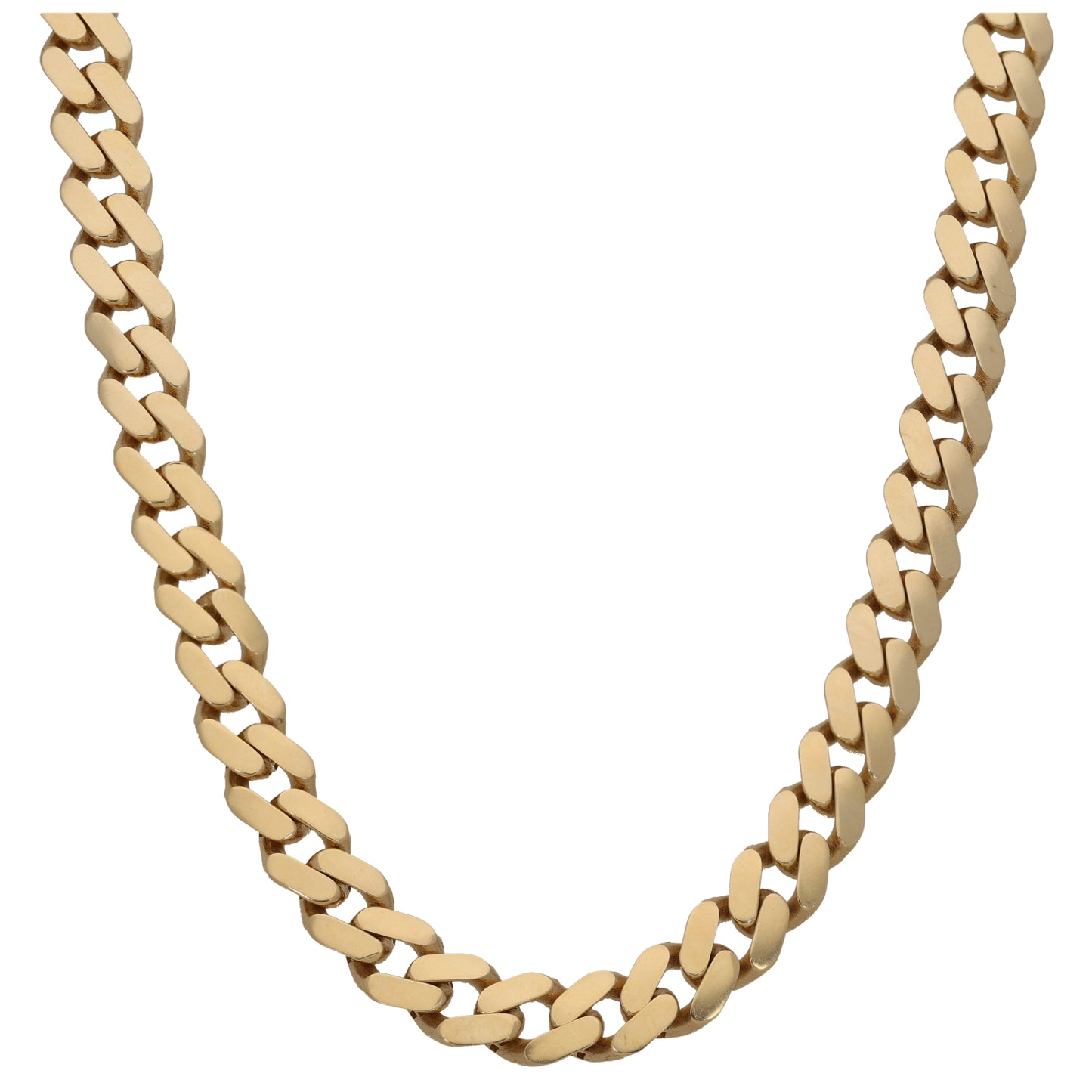 14ct Gold Cubic Zirconia Curb Chain 14"