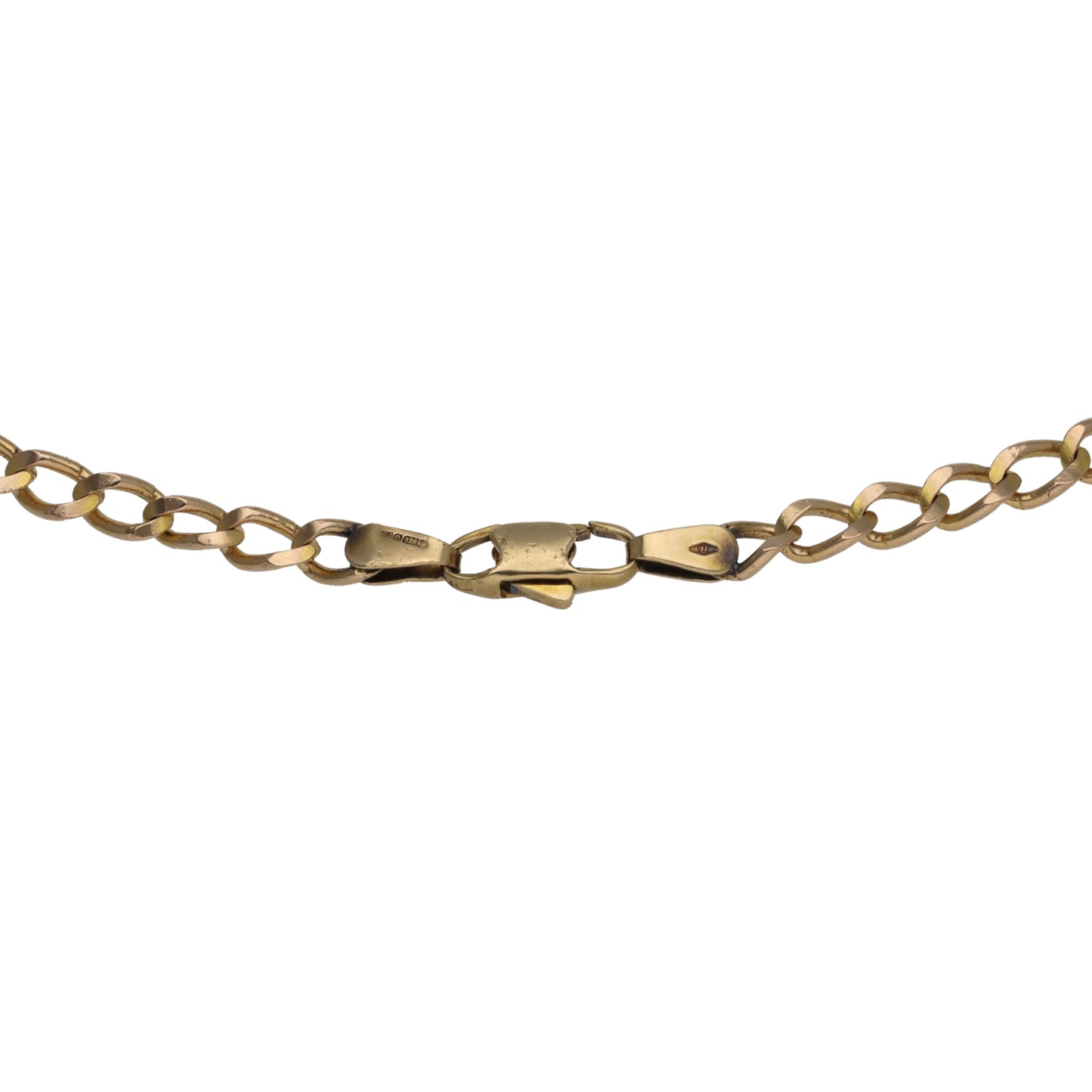 9ct Gold Curb Chain 18"