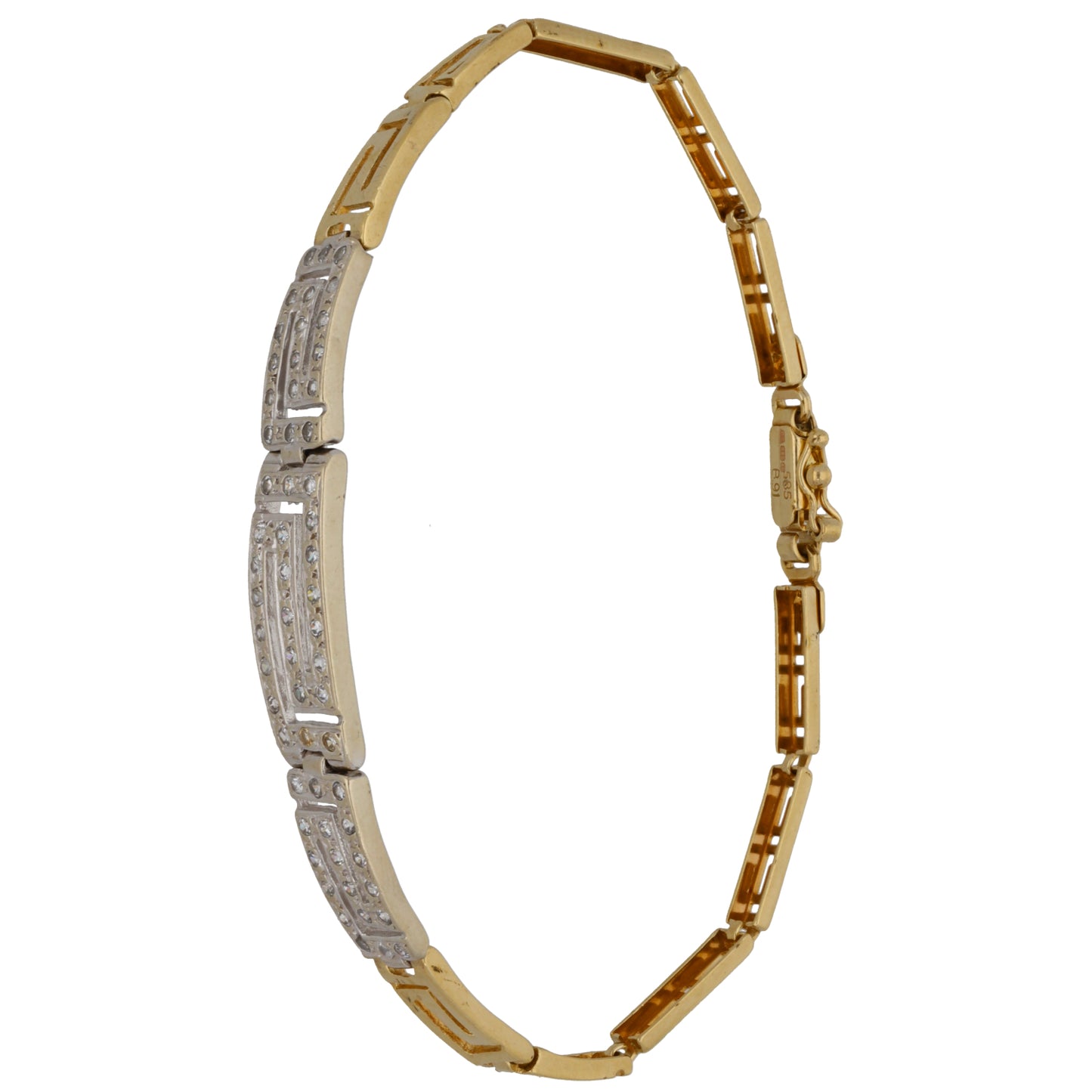 14ct Gold Cubic Zirconia Alternative Bracelet