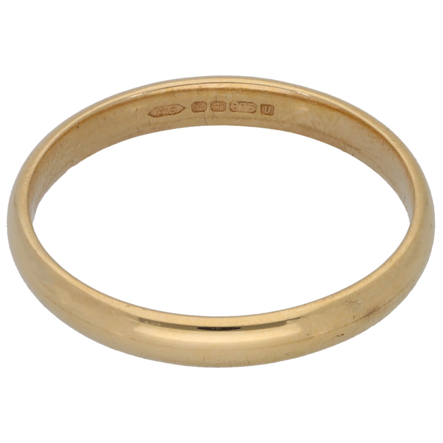 9ct Gold Plain Wedding Ring Size U