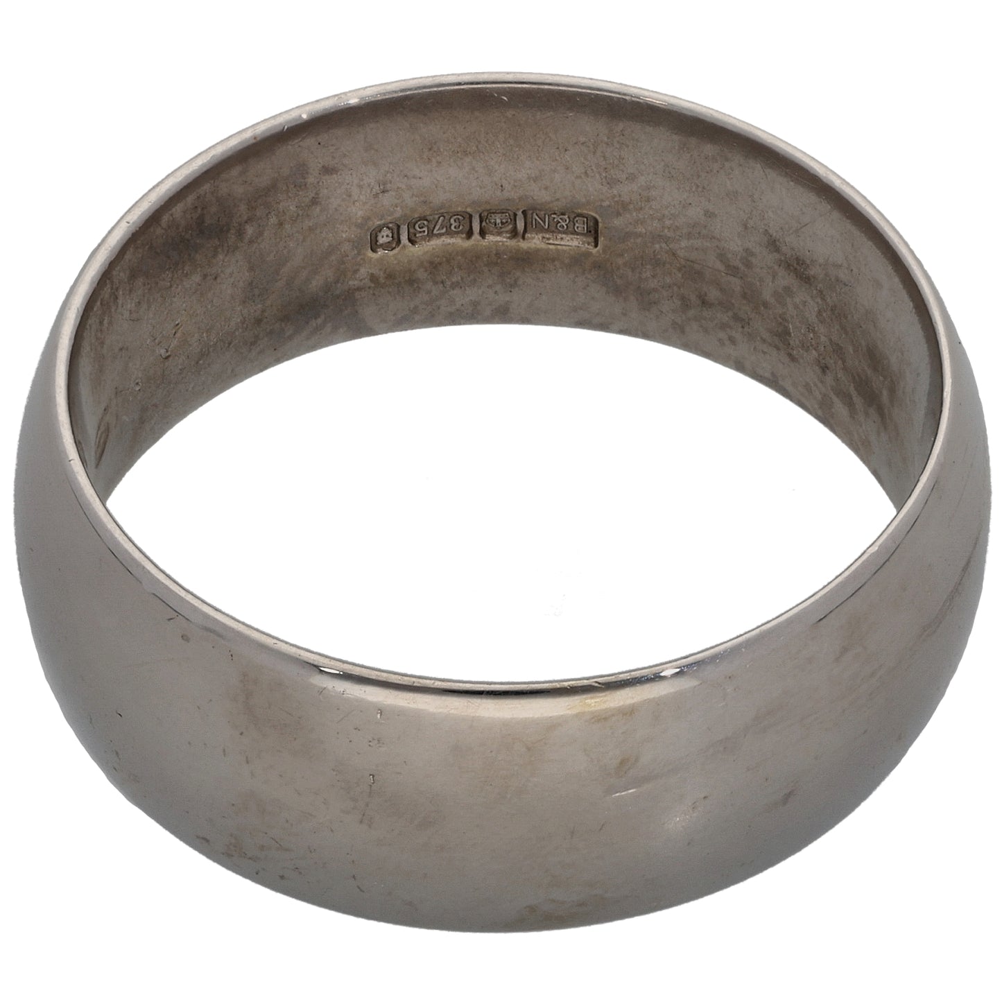 9ct White Gold Plain Wedding Ring Size X