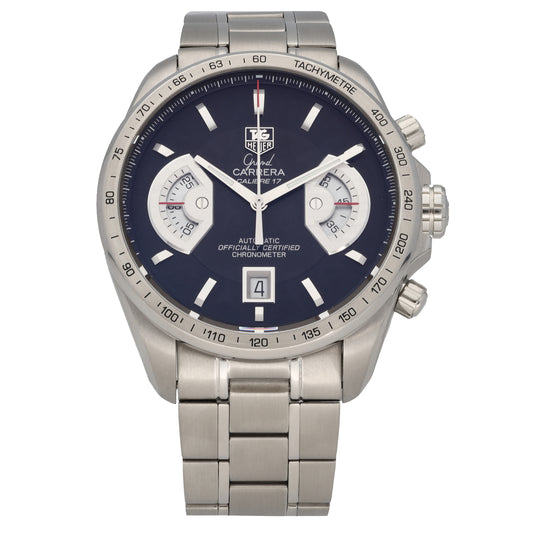Tag Heuer Grand Carrera CAV511A 43mm Stainless Steel Watch
