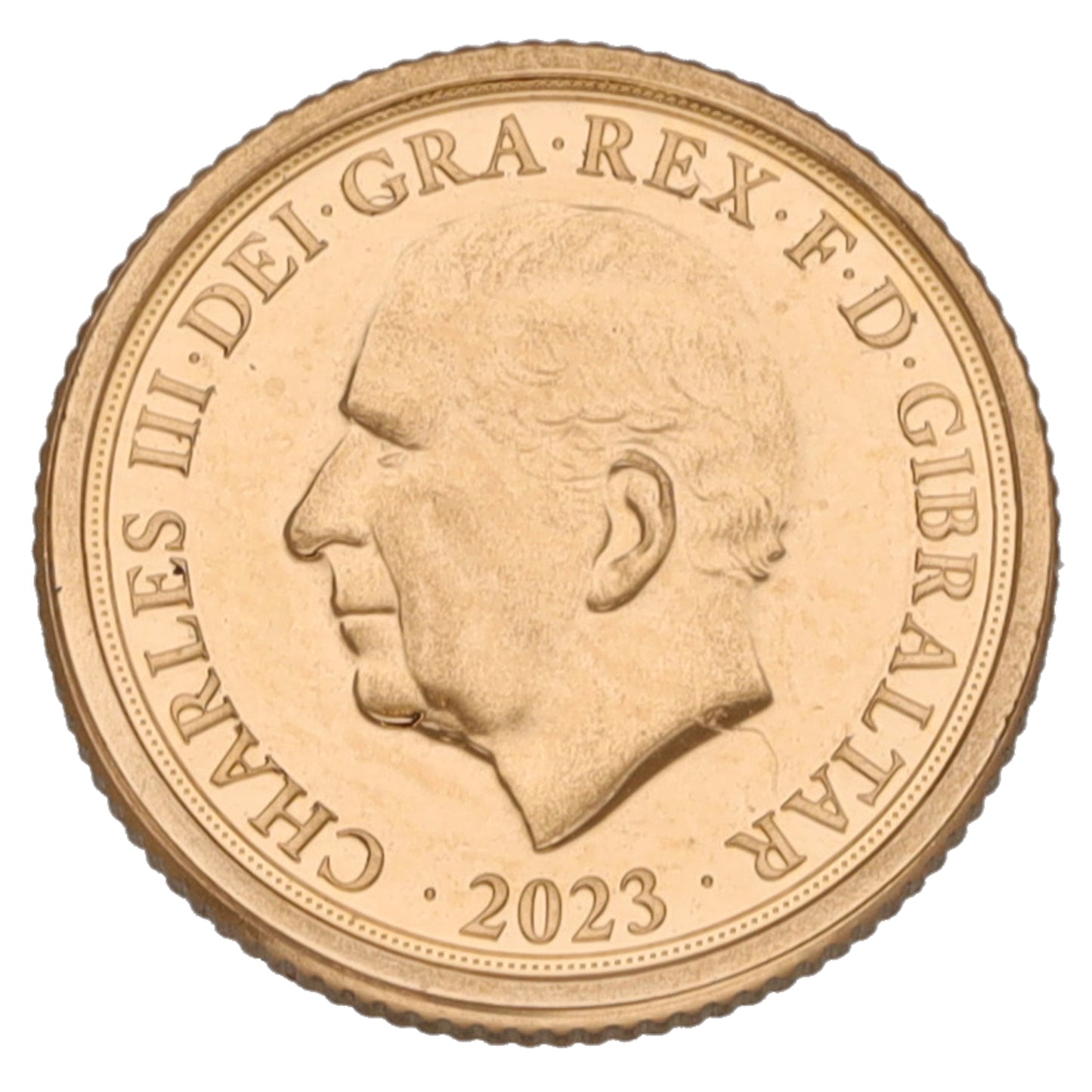 22ct Gold King Charles III Quarter Sovereign Coin 2023